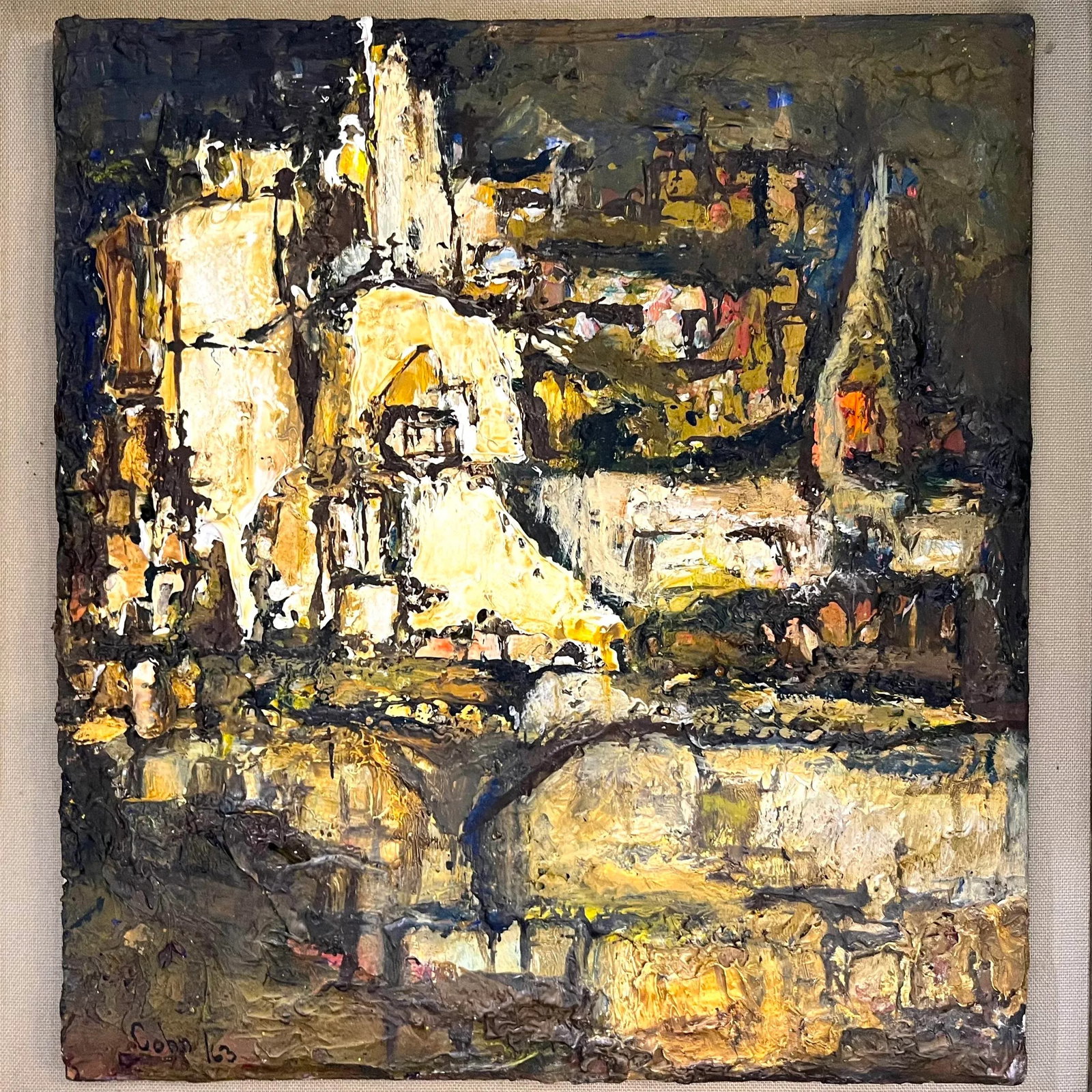 1963 Abstract Italian Landscape Painting - Cohn - 3