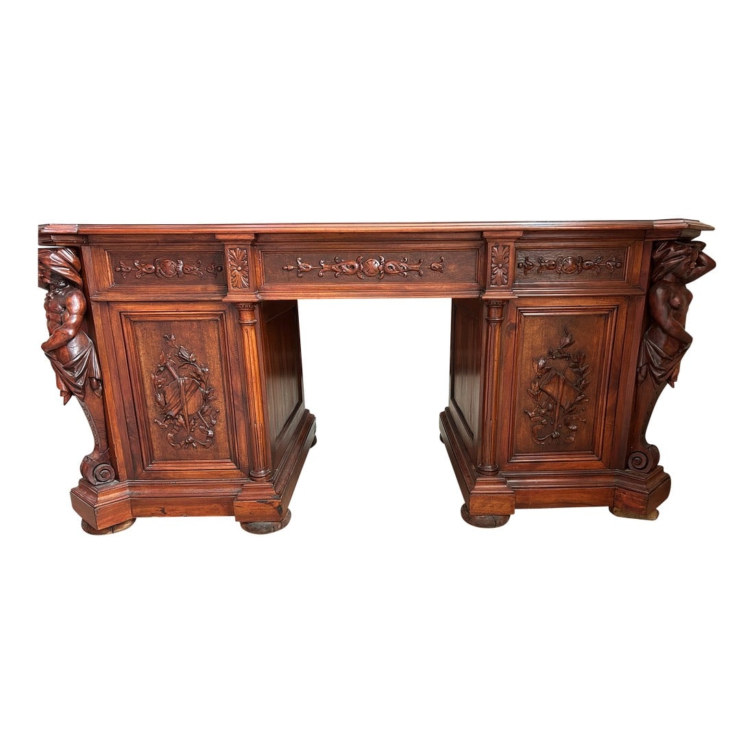 Antique Renaissance Revival Executive Desk (1 of 10)
