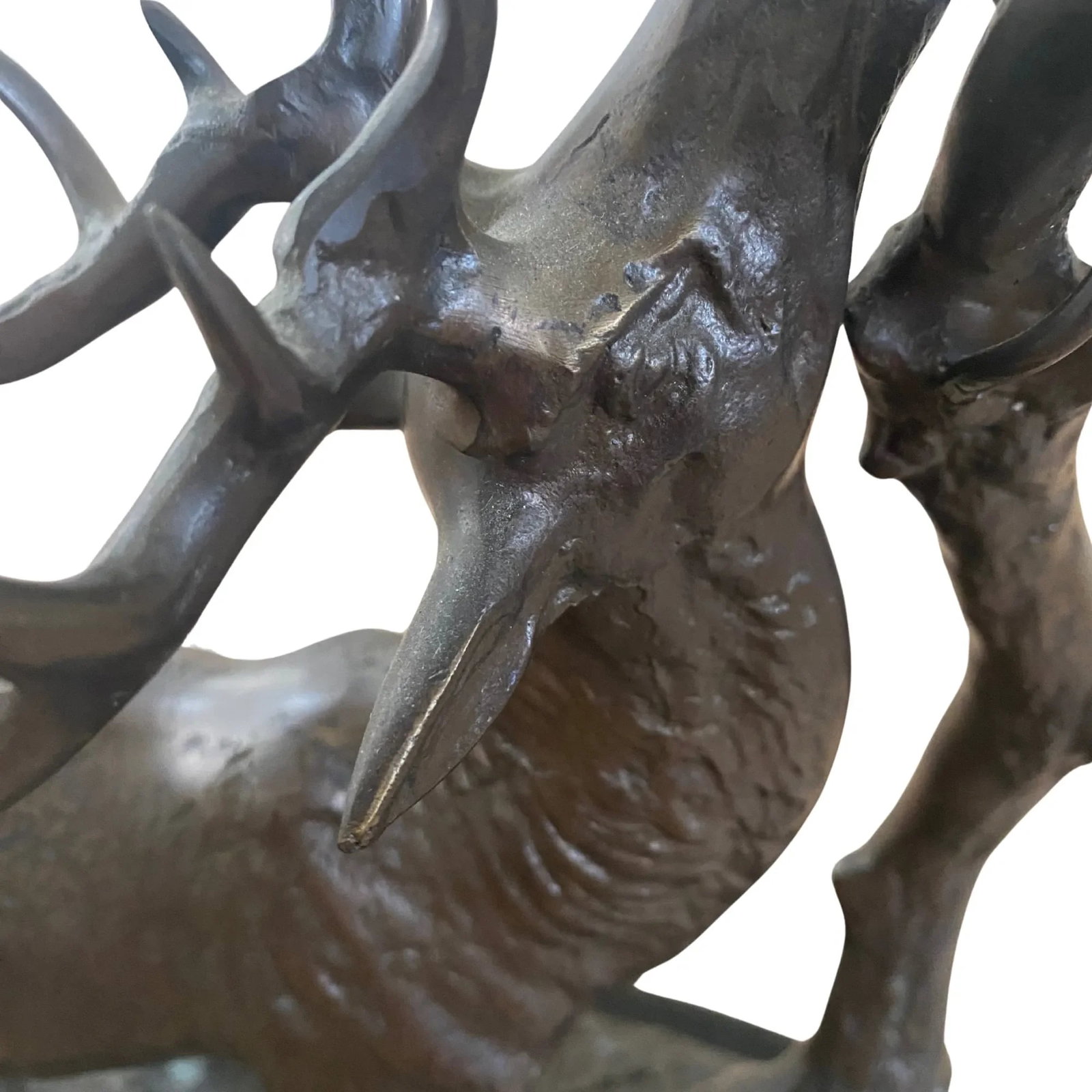 Pierre Jules MÃªne Bronze Sculpture of "Cerf Bra Ant" (Bellowing Stag), French Animalier - 12