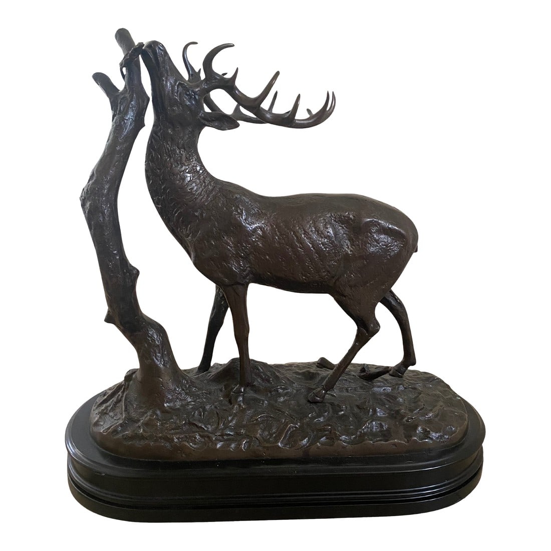 Pierre Jules MÃªne Bronze Sculpture of "Cerf Bra Ant" (Bellowing Stag), French Animalier (1 of 13)