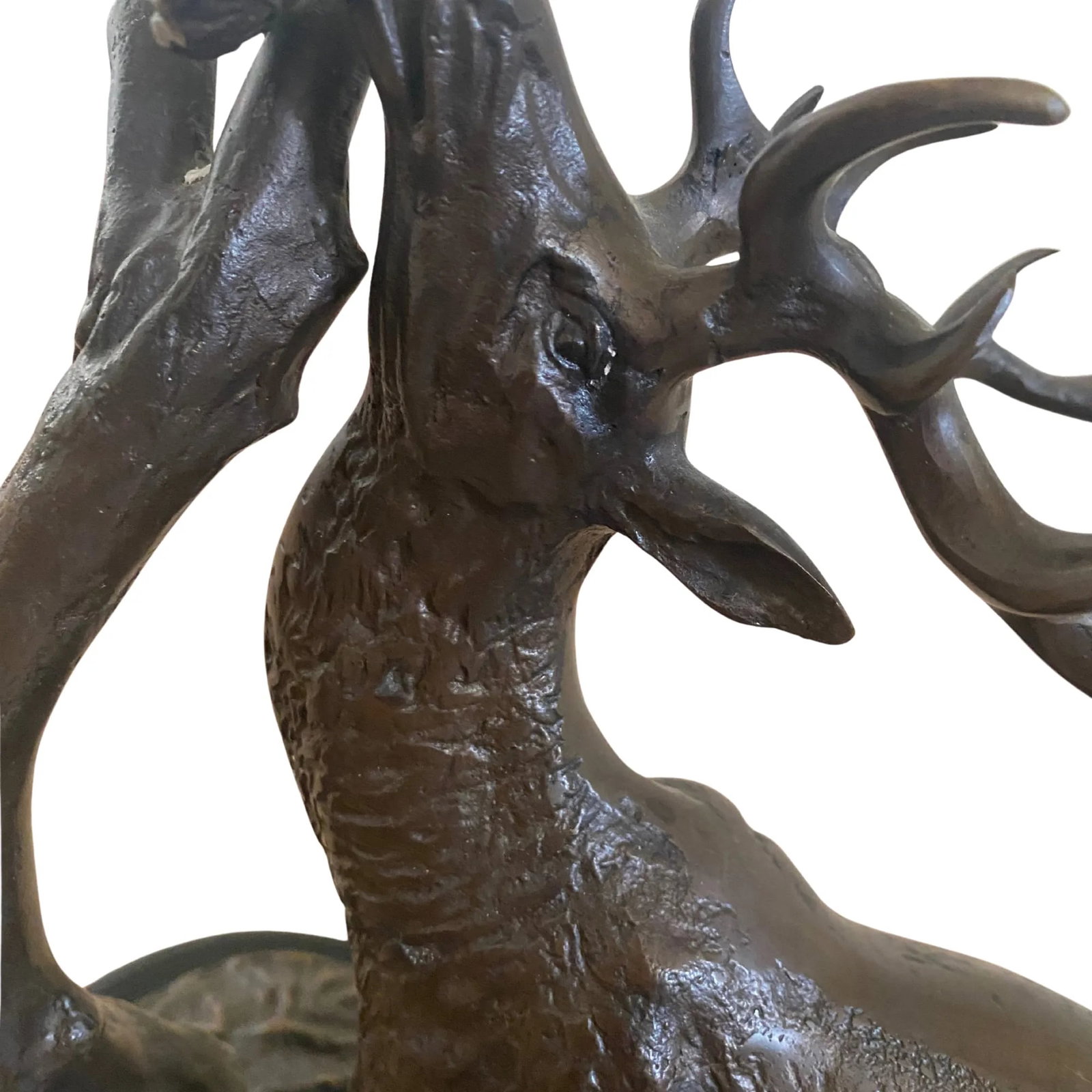 Pierre Jules MÃªne Bronze Sculpture of "Cerf Bra Ant" (Bellowing Stag), French Animalier - 9
