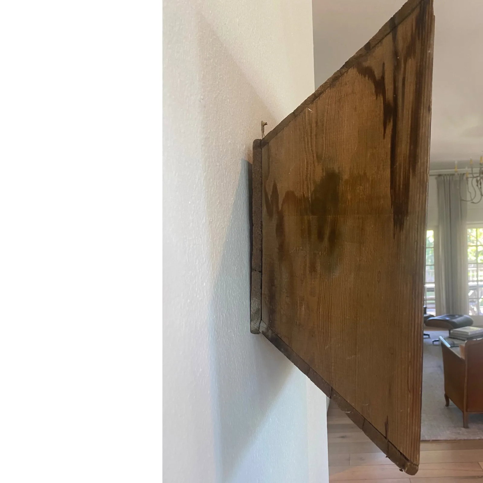 Late-18th C. Italian Polychrome Ceiling Panel With Verdigris Rosette - 3
