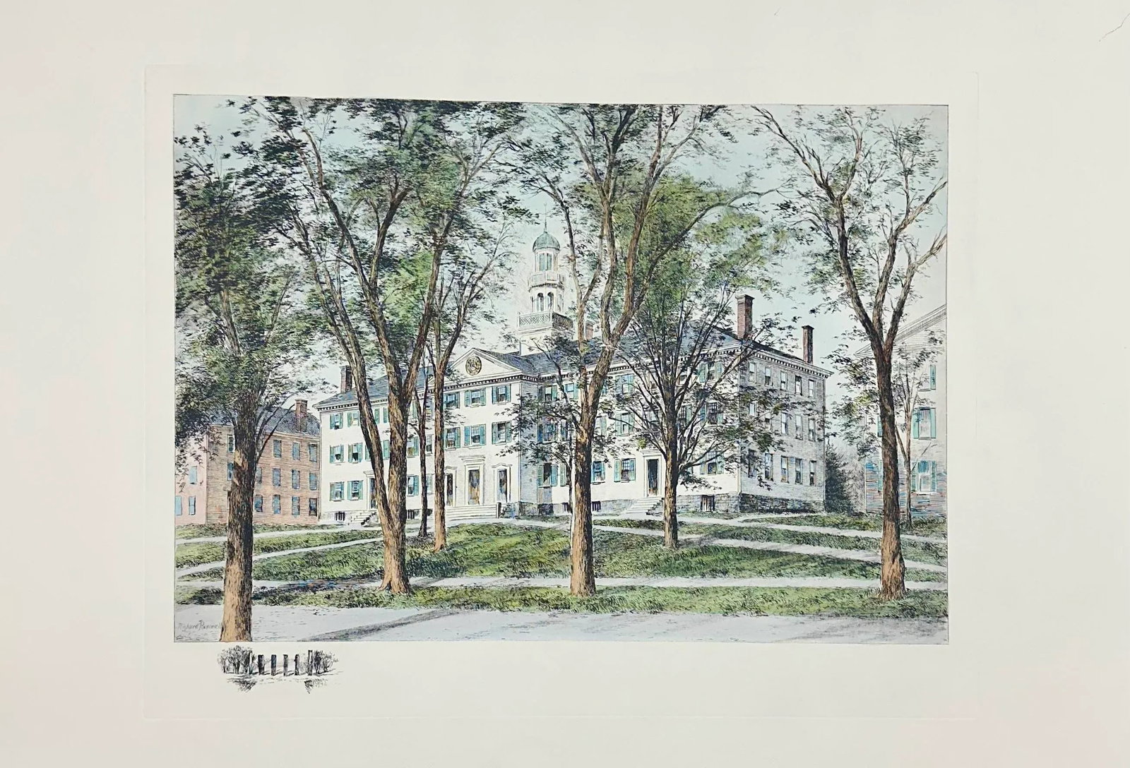 Dartmouth College Early 20th Century Antique Print - 2