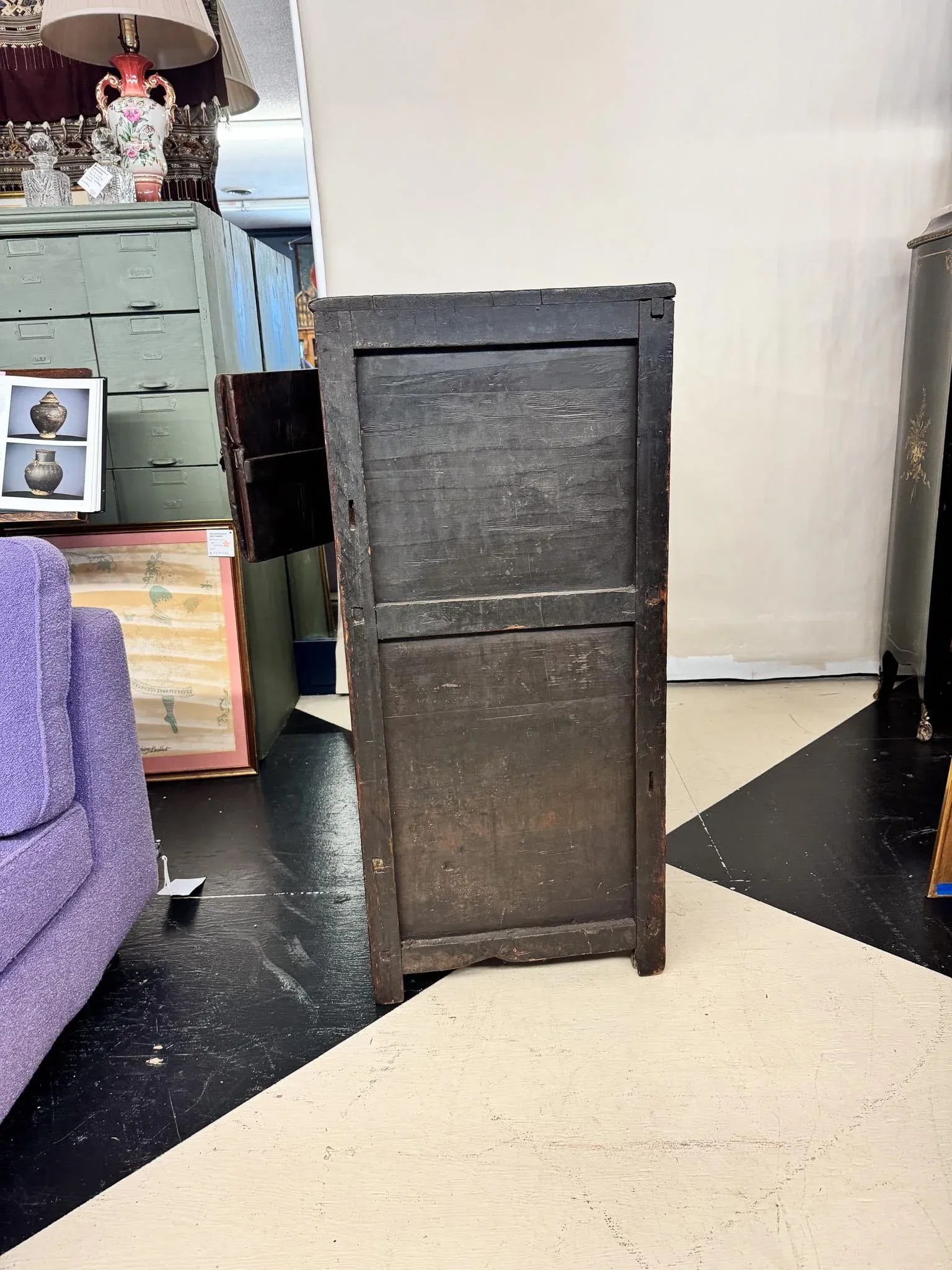 Antique Hand-Painted Tibetan Cabinet - 4