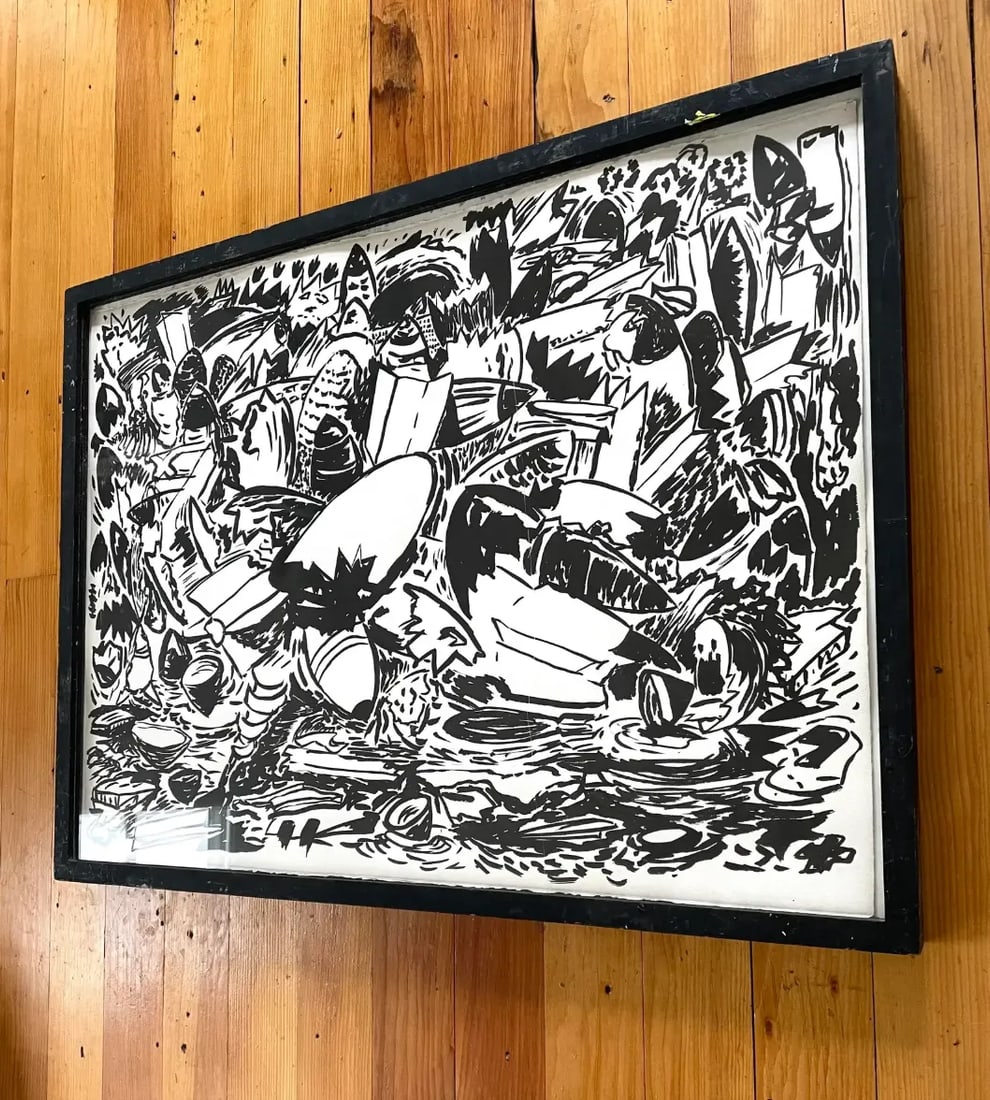 Kermit Oswald Framed Painting on Paper - A Noted Company Artist on Keith Harig Paintings - 6