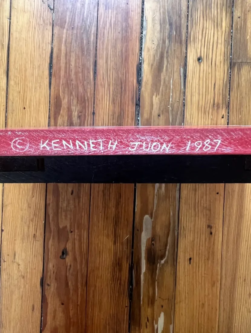 Kenneth Juon Painted Wooden Panel - Marked 1987, 2/100 - 7