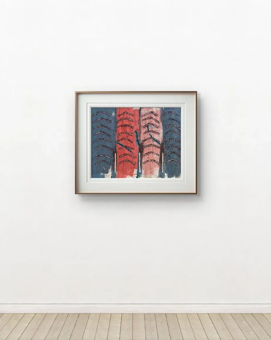 Barbara Beck 1990 Abstract Watercolor Painting on Paper - 2