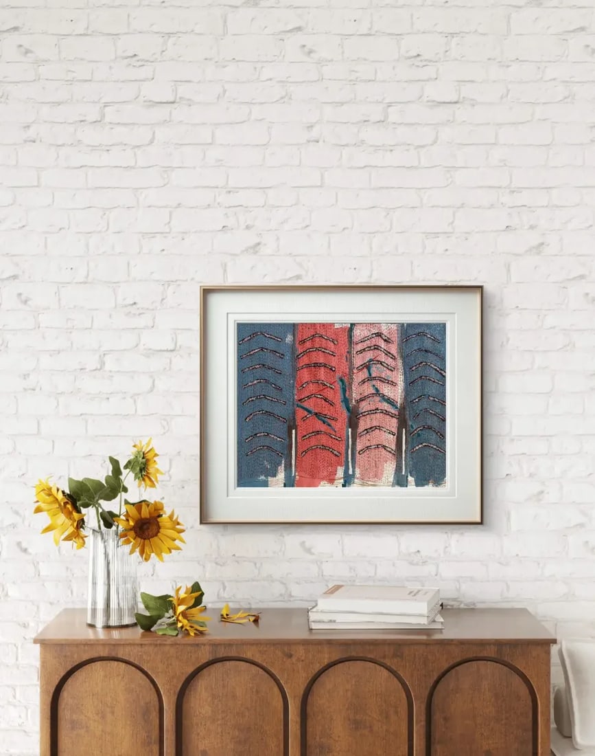 Barbara Beck 1990 Abstract Watercolor Painting on Paper - 3
