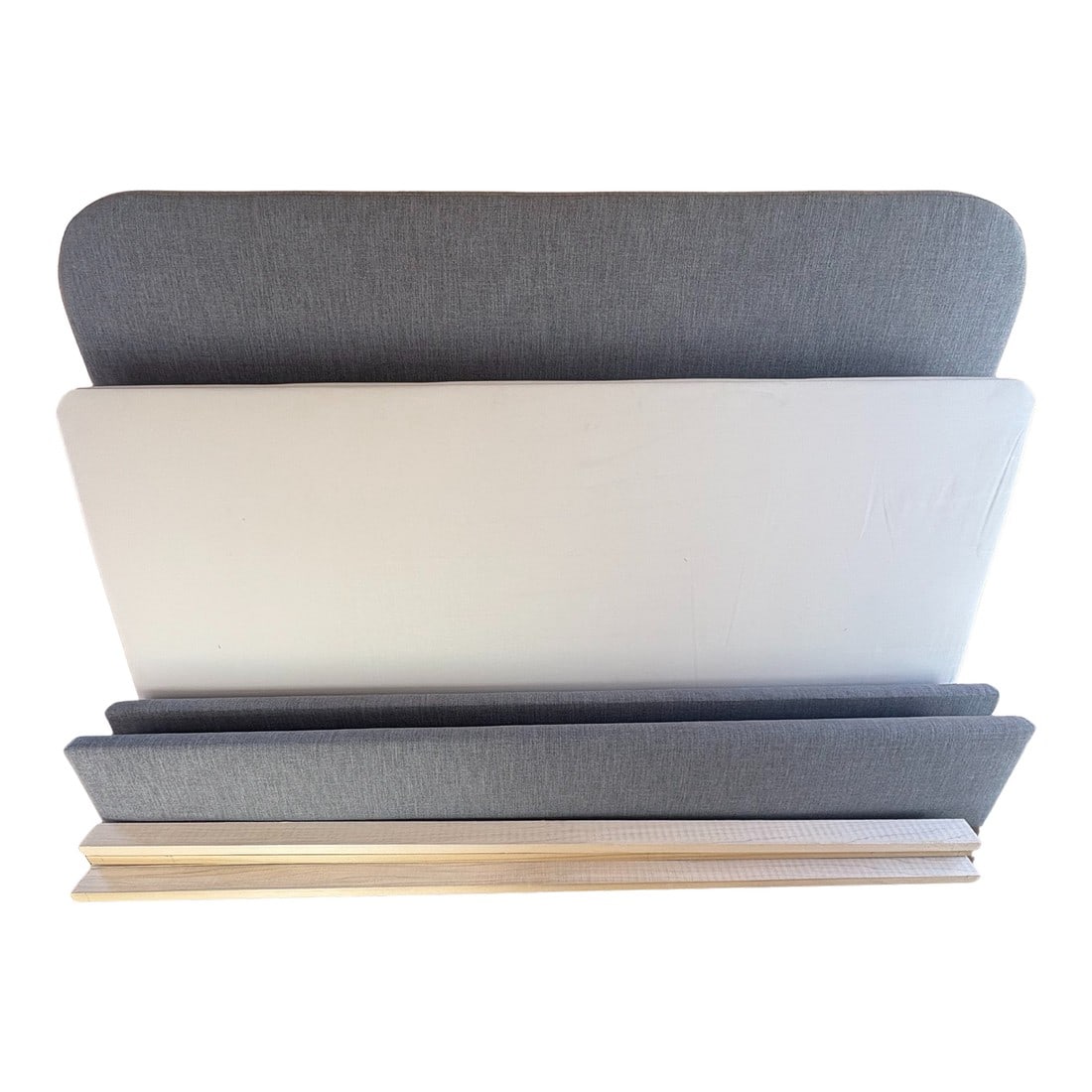 Arhaus Upholstered King Bed – Grey Weave – Open Box (1 of 9)