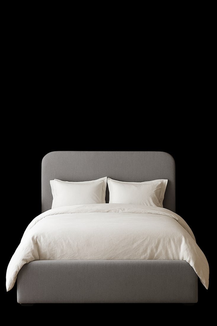 Arhaus Upholstered King Bed – Grey Weave – Open Box - 2