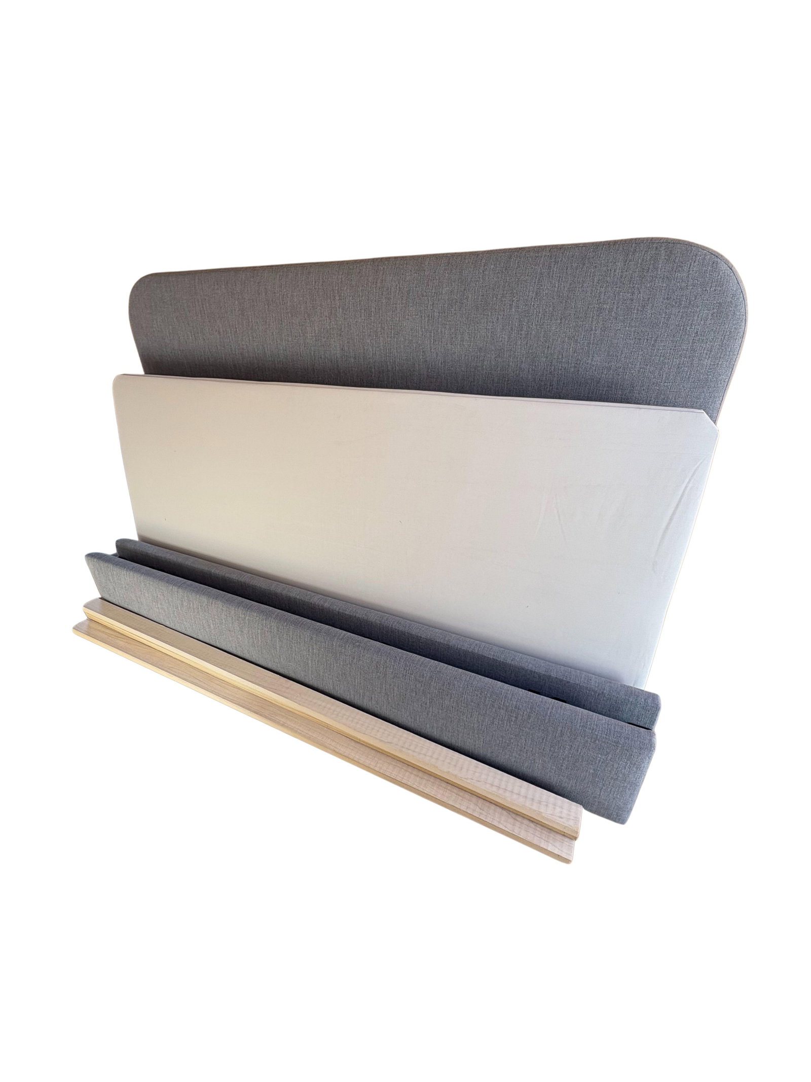 Arhaus Upholstered King Bed – Grey Weave – Open Box - 6