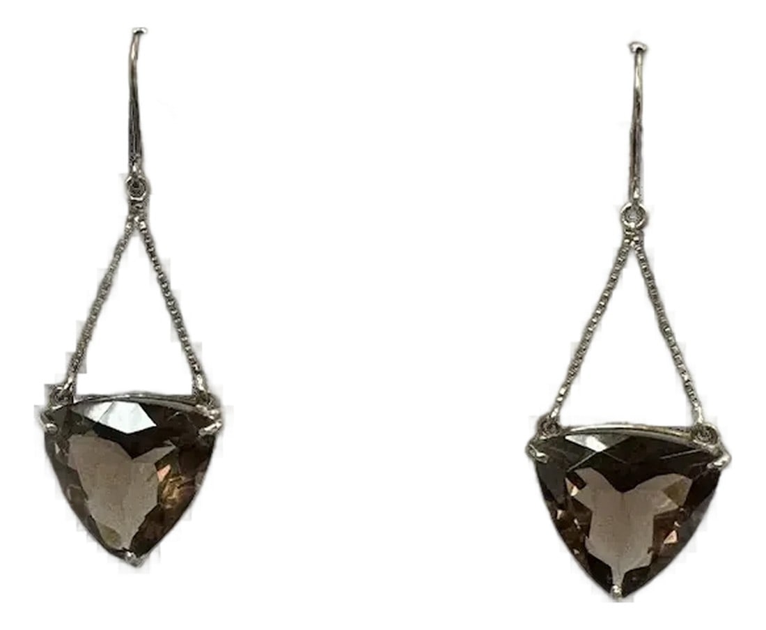 Sterling and Quartz Earrings, A Pair (1 of 9)