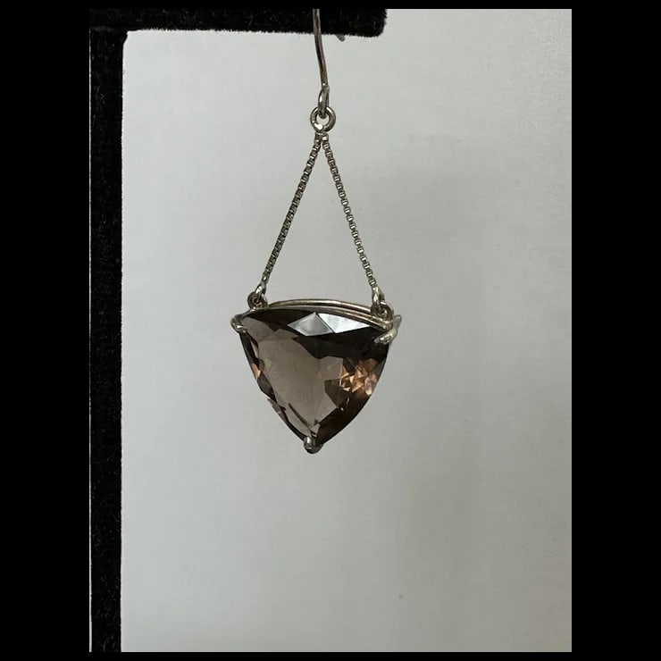 Sterling and Quartz Earrings, A Pair - 4