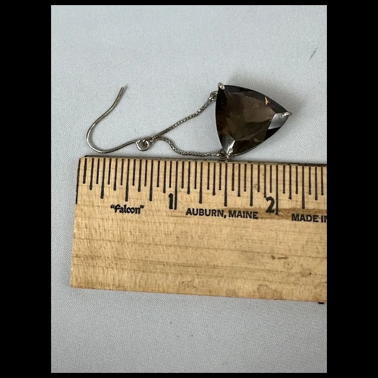 Sterling and Quartz Earrings, A Pair - 8