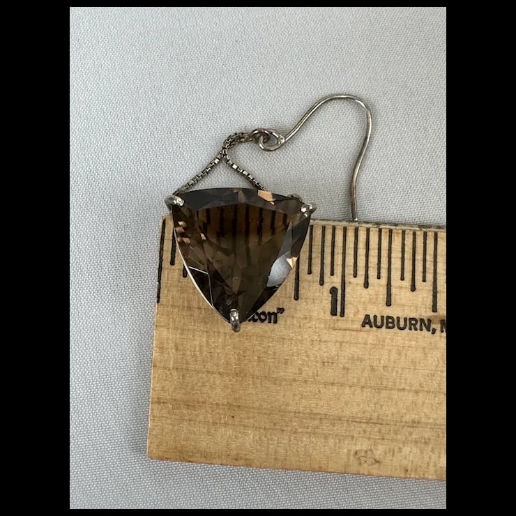 Sterling and Quartz Earrings, A Pair - 9