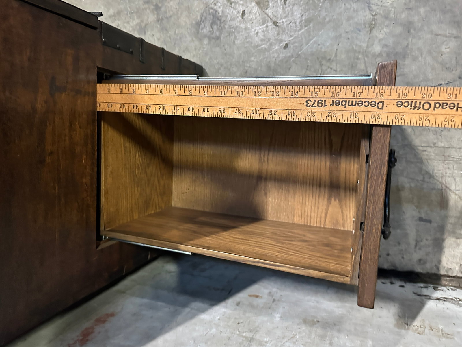 Antique Japanese Tansu Chest Two-Section Drawer Chest Iron Hardware - 8