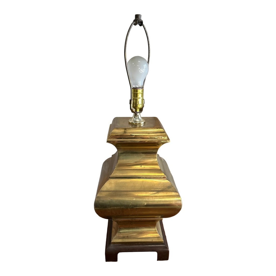 Large Vintage Brass Table Lamp (1 of 9)