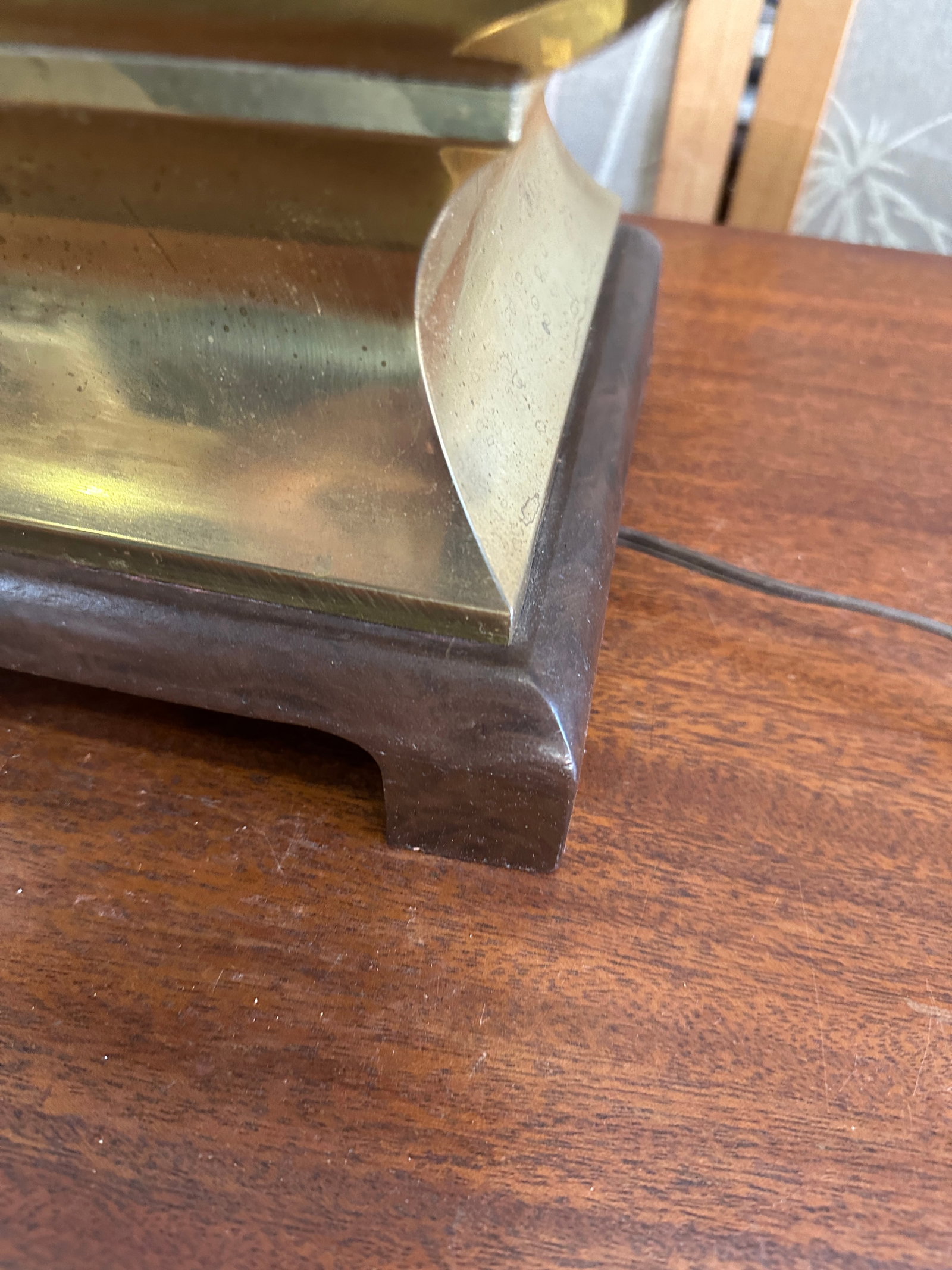 Large Vintage Brass Table Lamp - 2