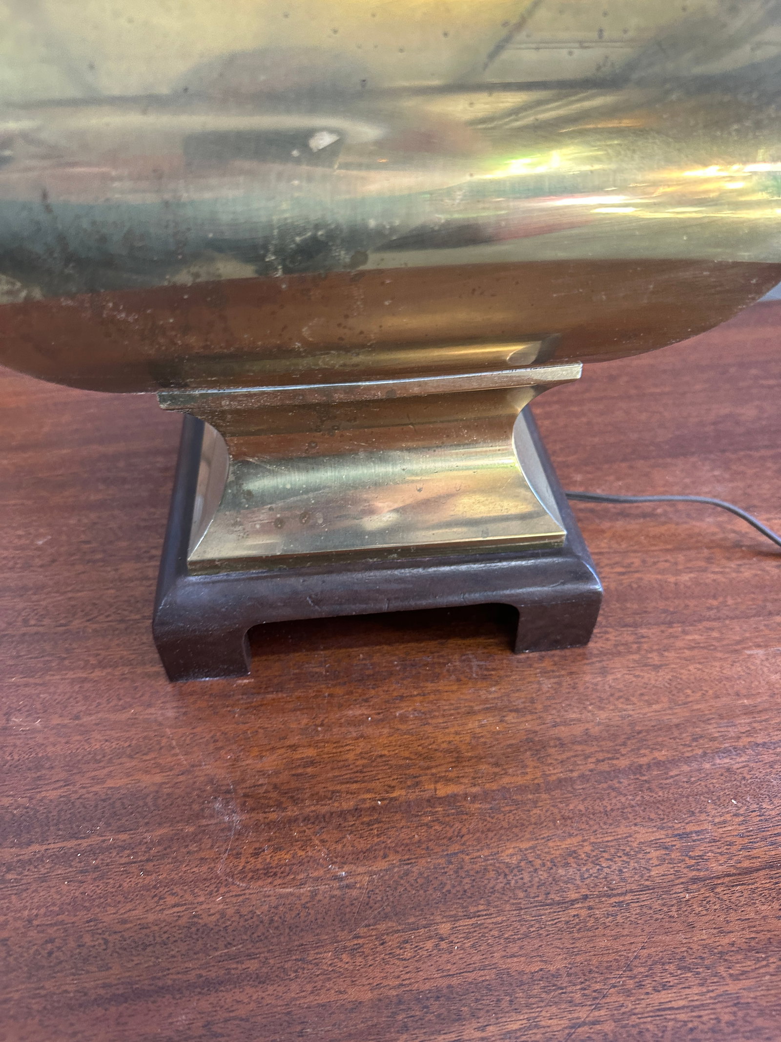 Large Vintage Brass Table Lamp - 8