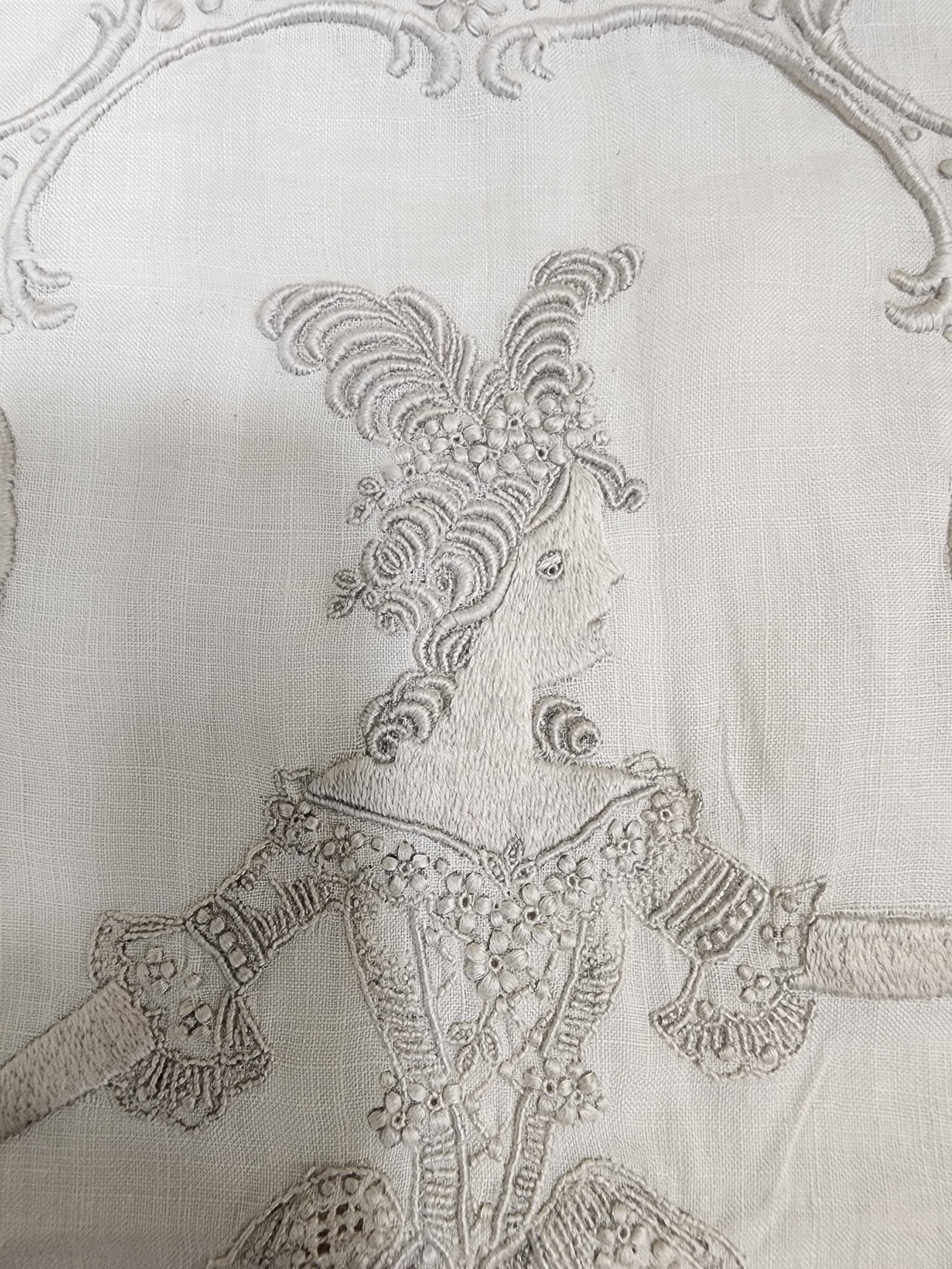 Exquisite Antique Embroidered Handkerchief - 7