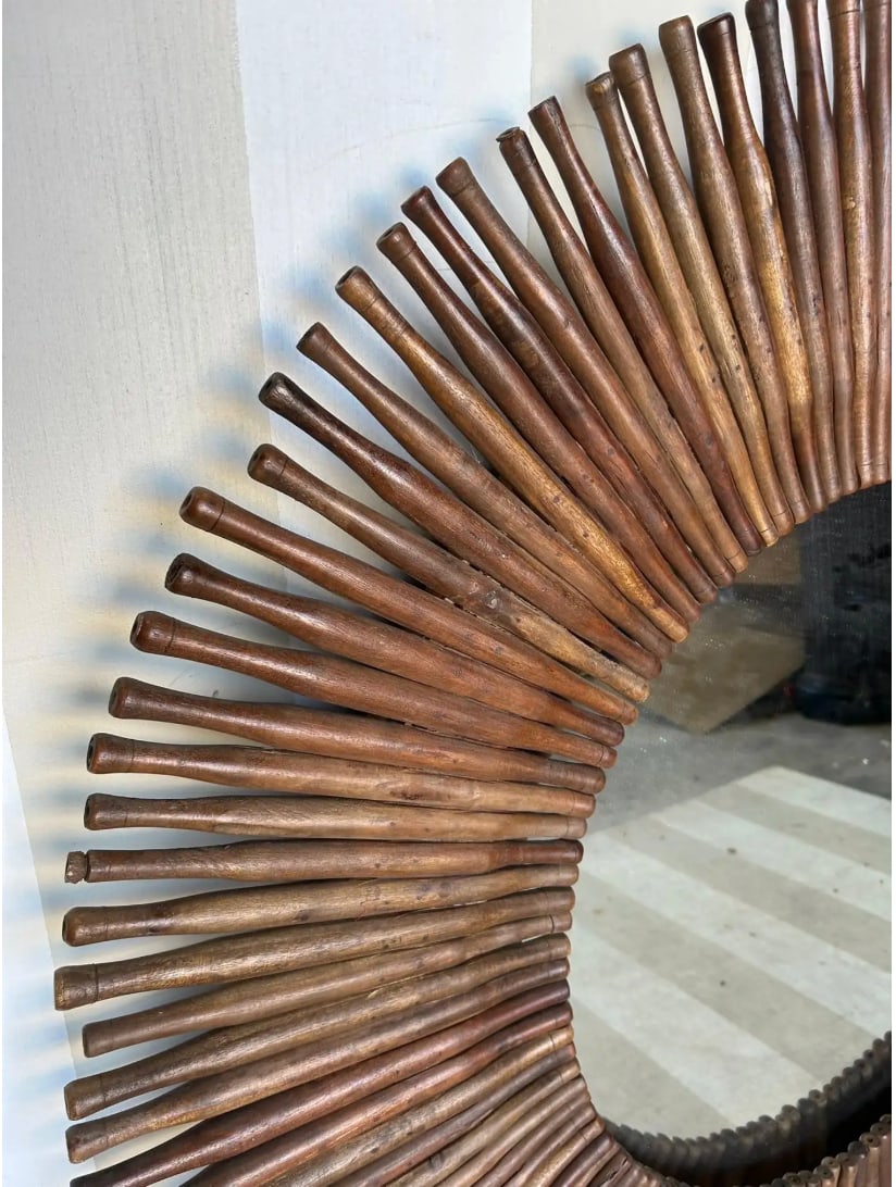 48" Round Rolling Pin Starburst Mirror - 2