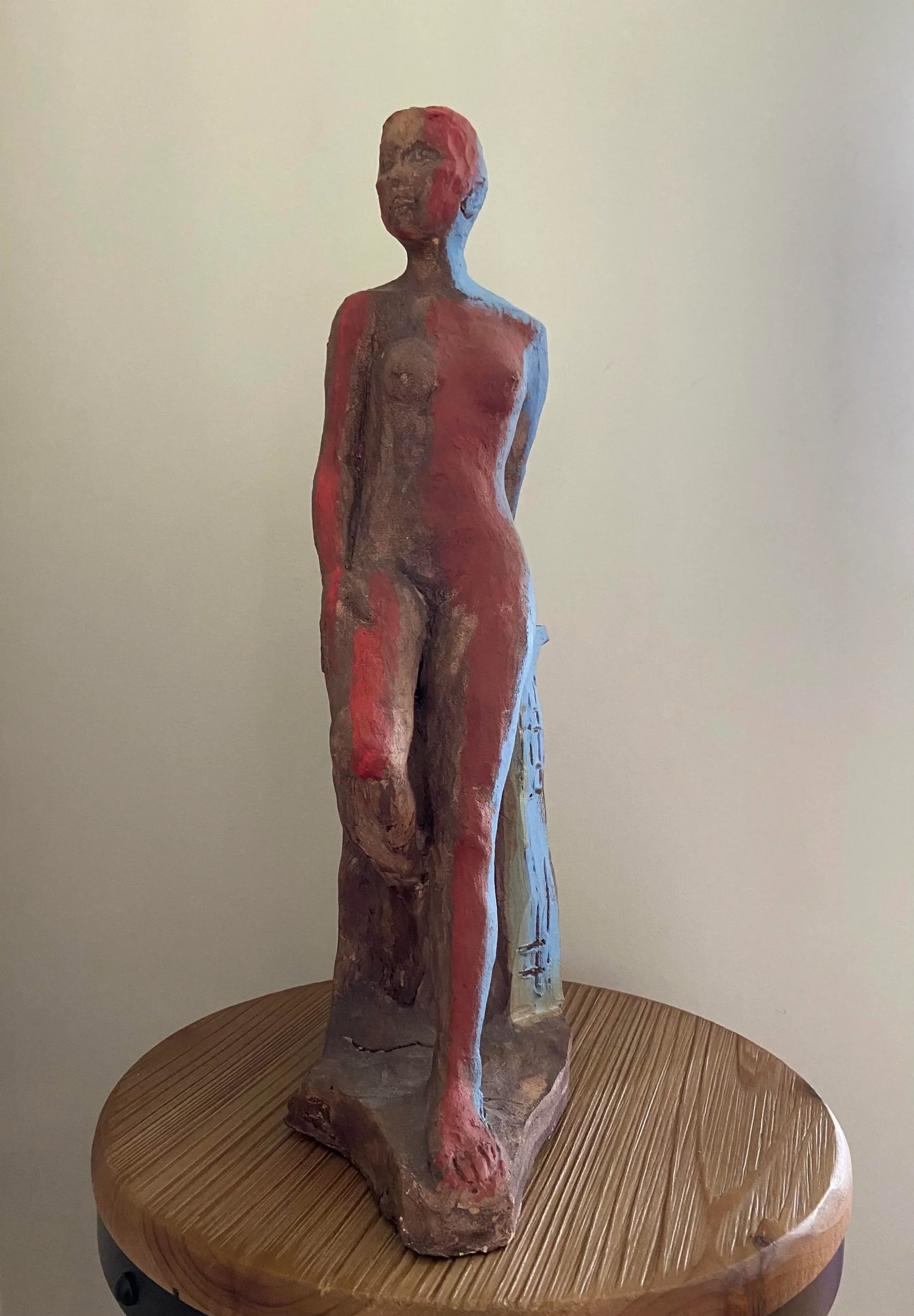 Contemporary Abstract Figurative Painted Clay Sculpture by Murat Kaboulov - 11