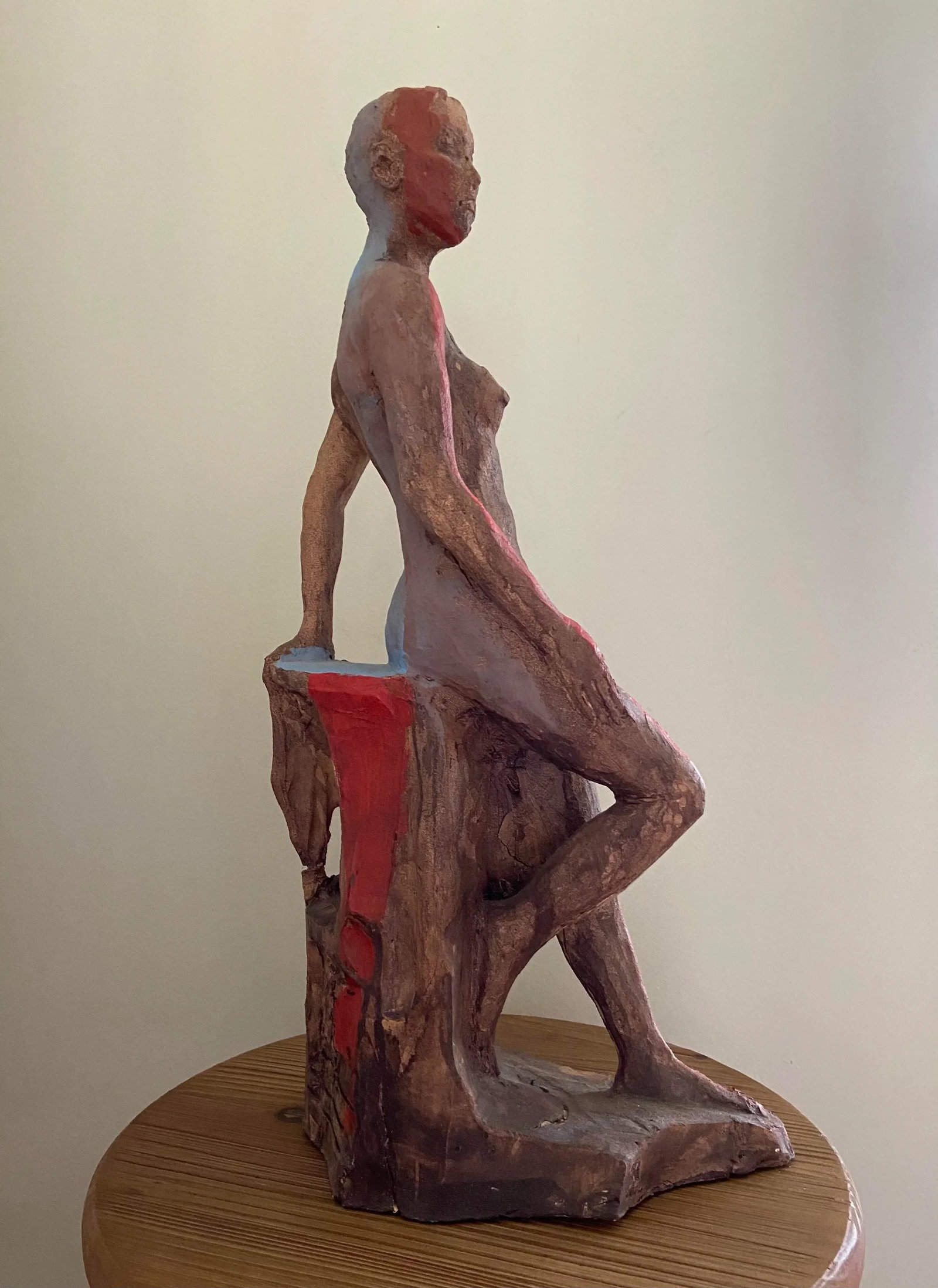 Contemporary Abstract Figurative Painted Clay Sculpture by Murat Kaboulov - 13