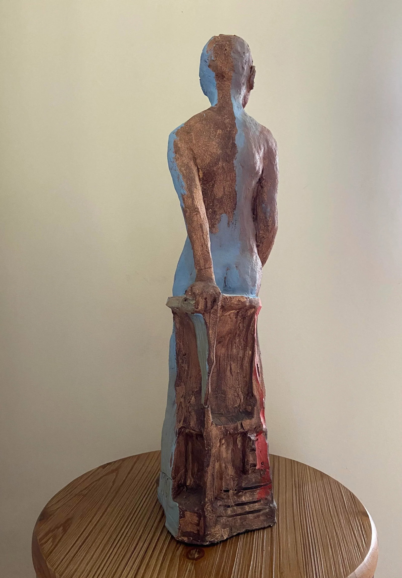 Contemporary Abstract Figurative Painted Clay Sculpture by Murat Kaboulov - 8