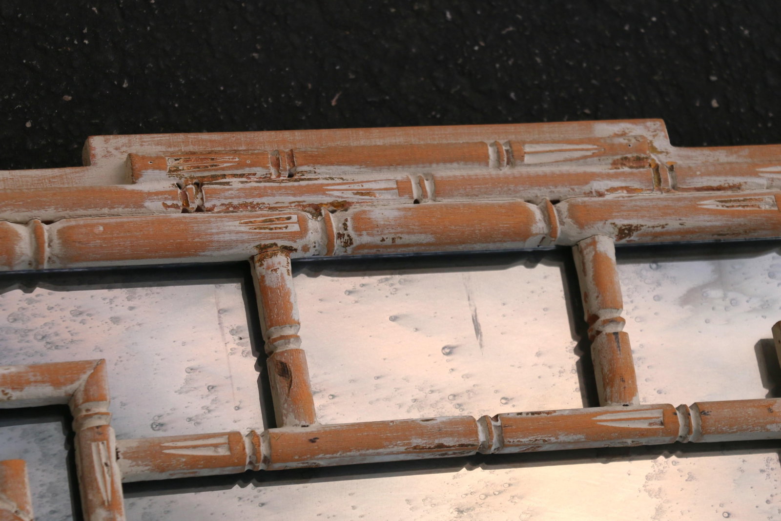 Vintage Italian Faux Bamboo Greek Key Wall Mirror, 1970s - 12