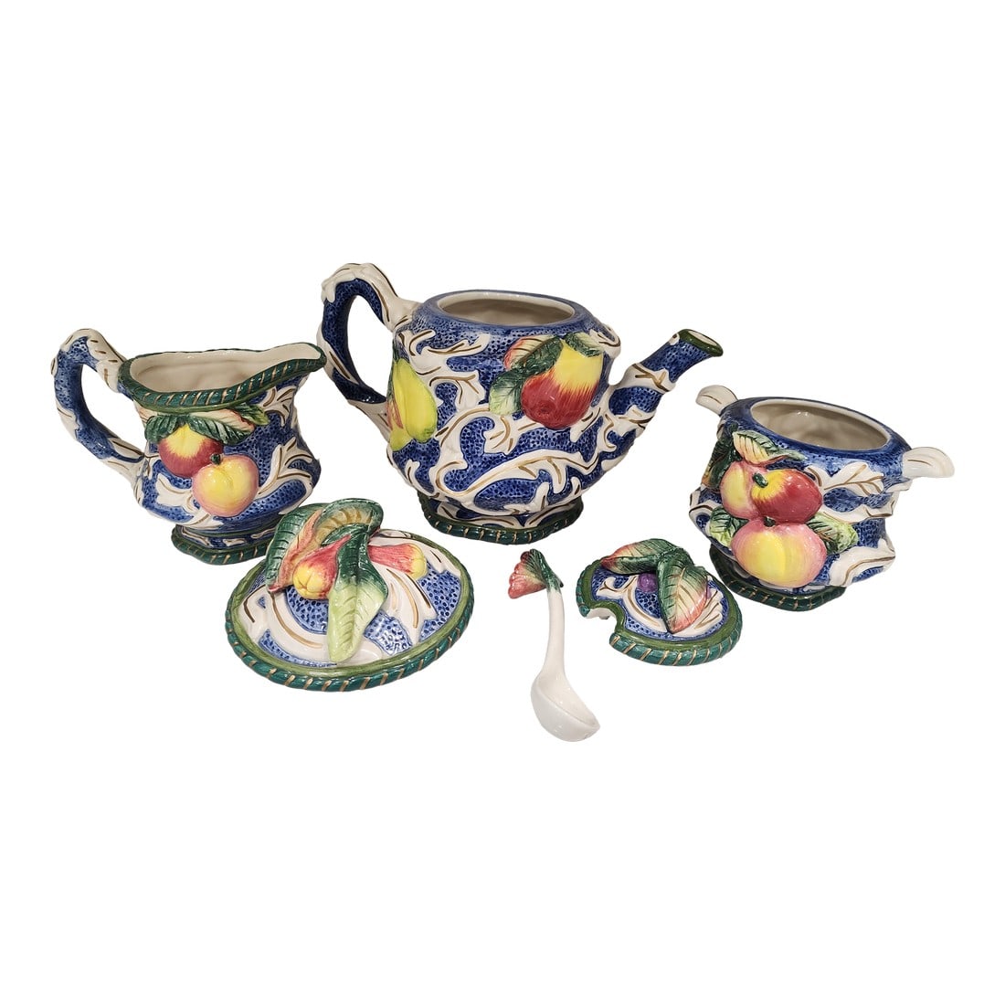 1970s Fitz and Floyd Vintage Florentine Fruit Tea Set - 5pcs (1 of 10)