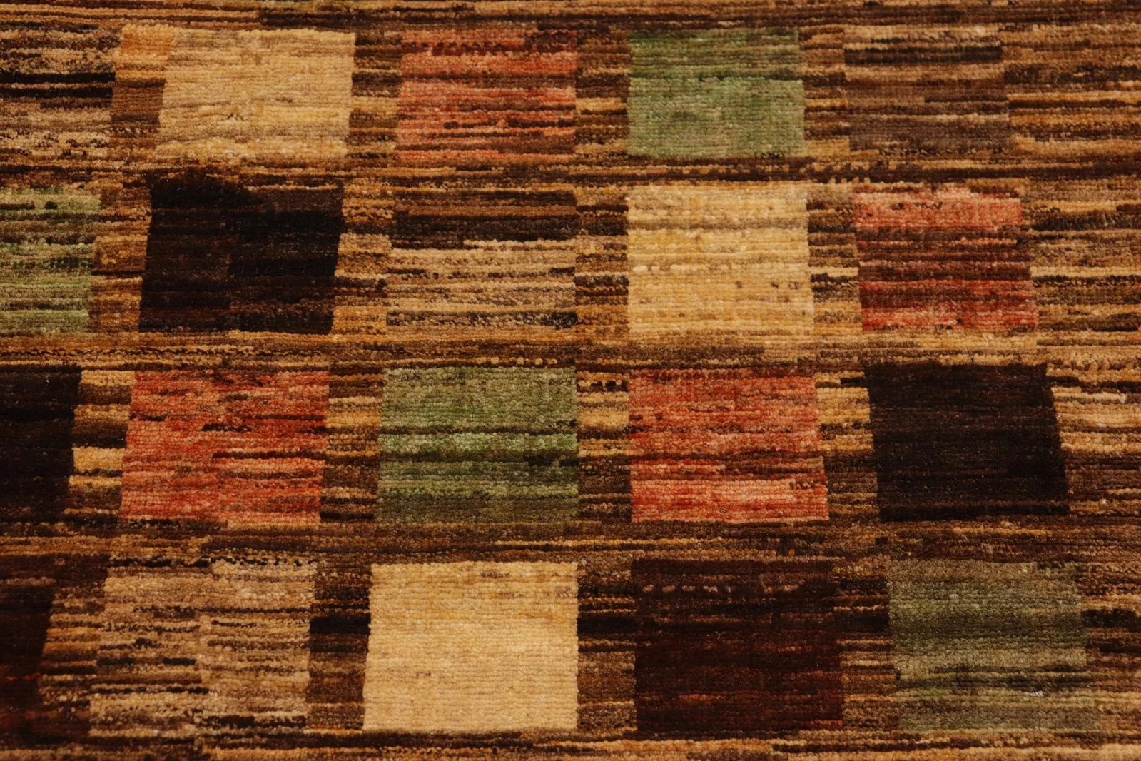 1980s Boho Chic Gabbeh Brown/Tan Wool Rug - 8'11'' X 11'7'' - 5