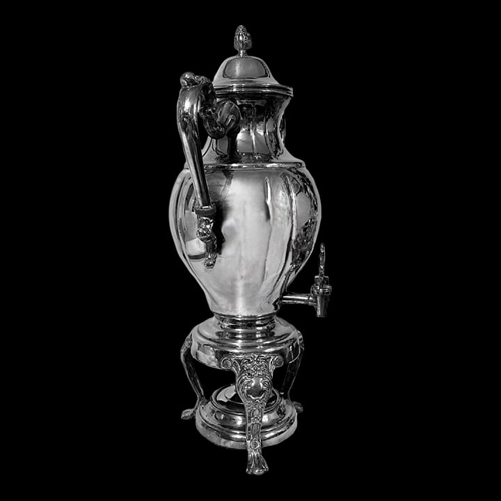 Antique Victorian Rococco Revival Silverplated Hot Water Tea Urn Samovar W/Spirit Burner - 2