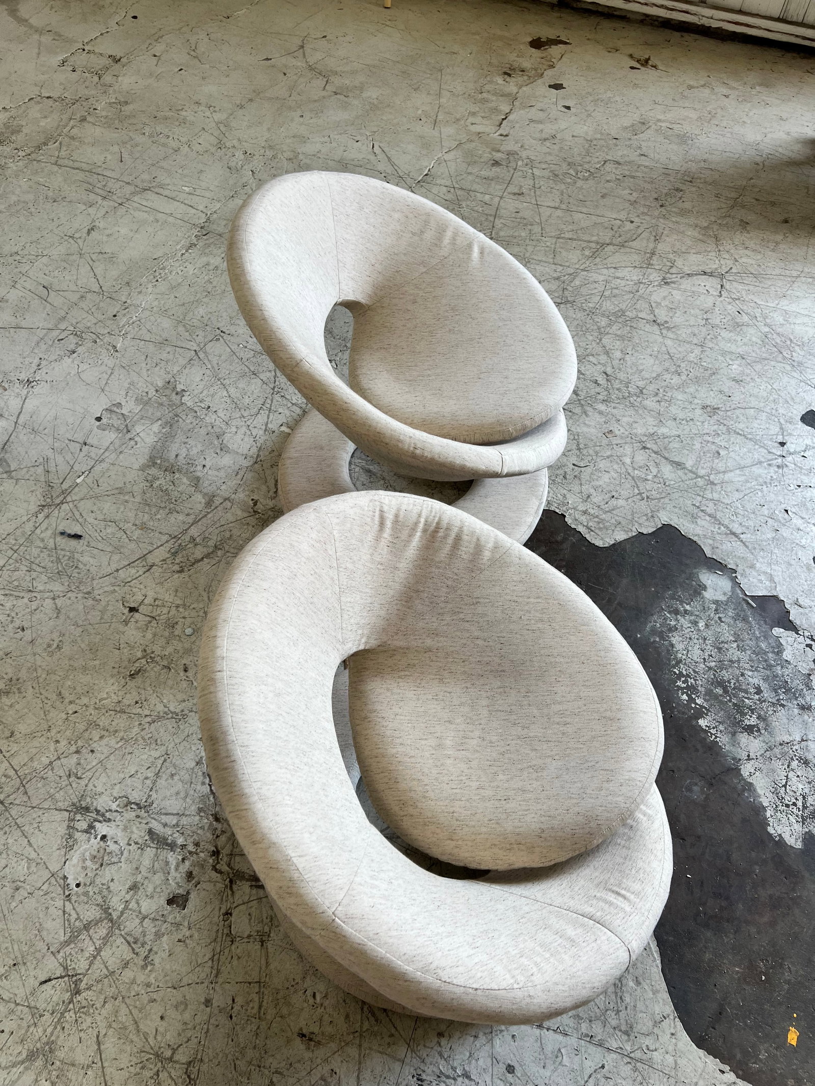 Vintage Postmodern Newly Upholstered Spiral Lounge Chairs - A Pair - 2