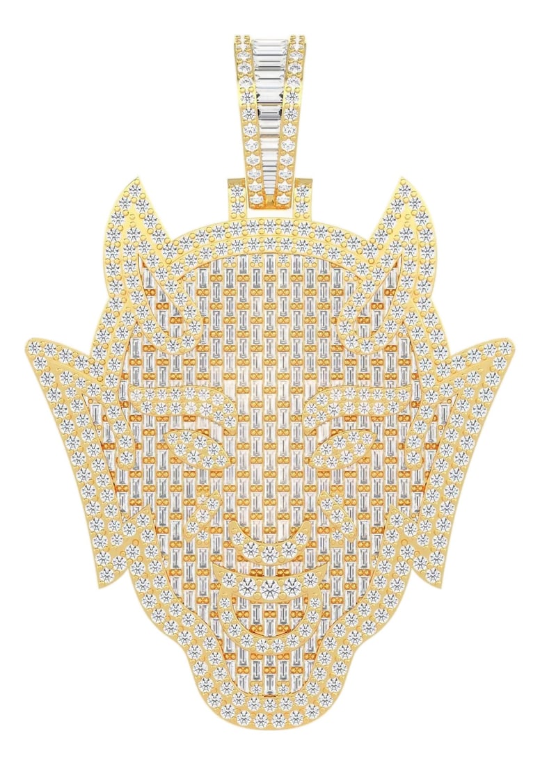10K Yellow Gold Devil Pendant 4-1/2 Cttw: This 10K Yellow Gold Devil Pendant 4-1/2 Cttw is a refined diamond necklace crafted in premium 14K gold and set with brilliant-cut diamonds. Designed for layering or statement wear, it offers