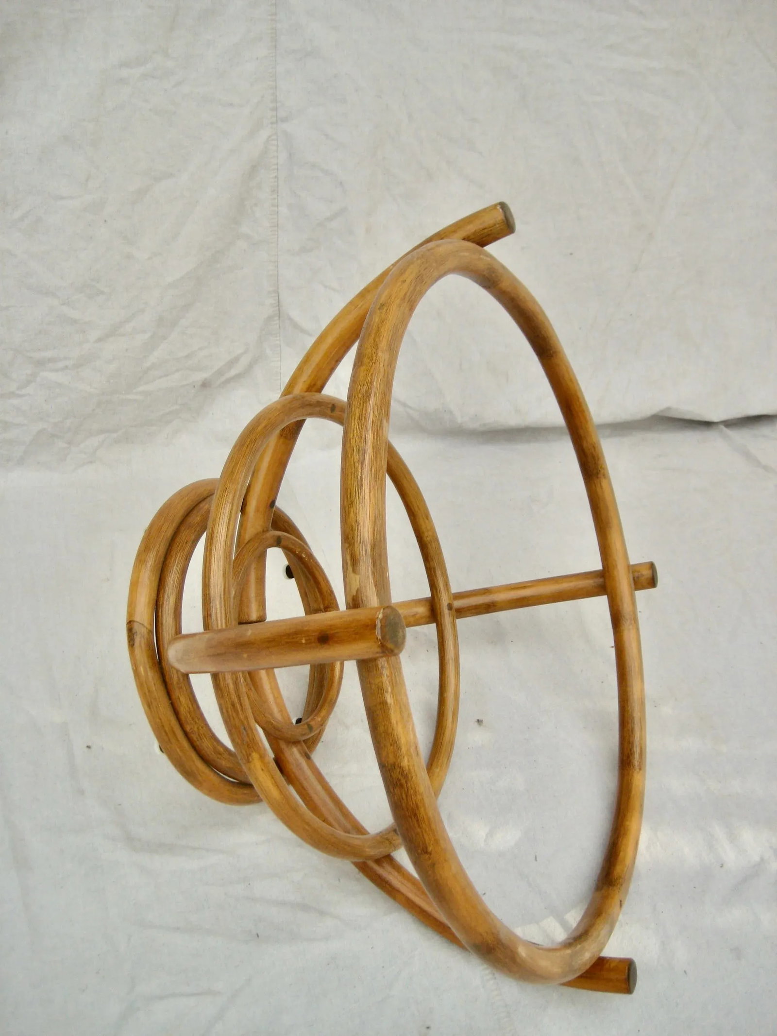 1970s Mid-Century Modern Rattan Round Coffee Table - 3