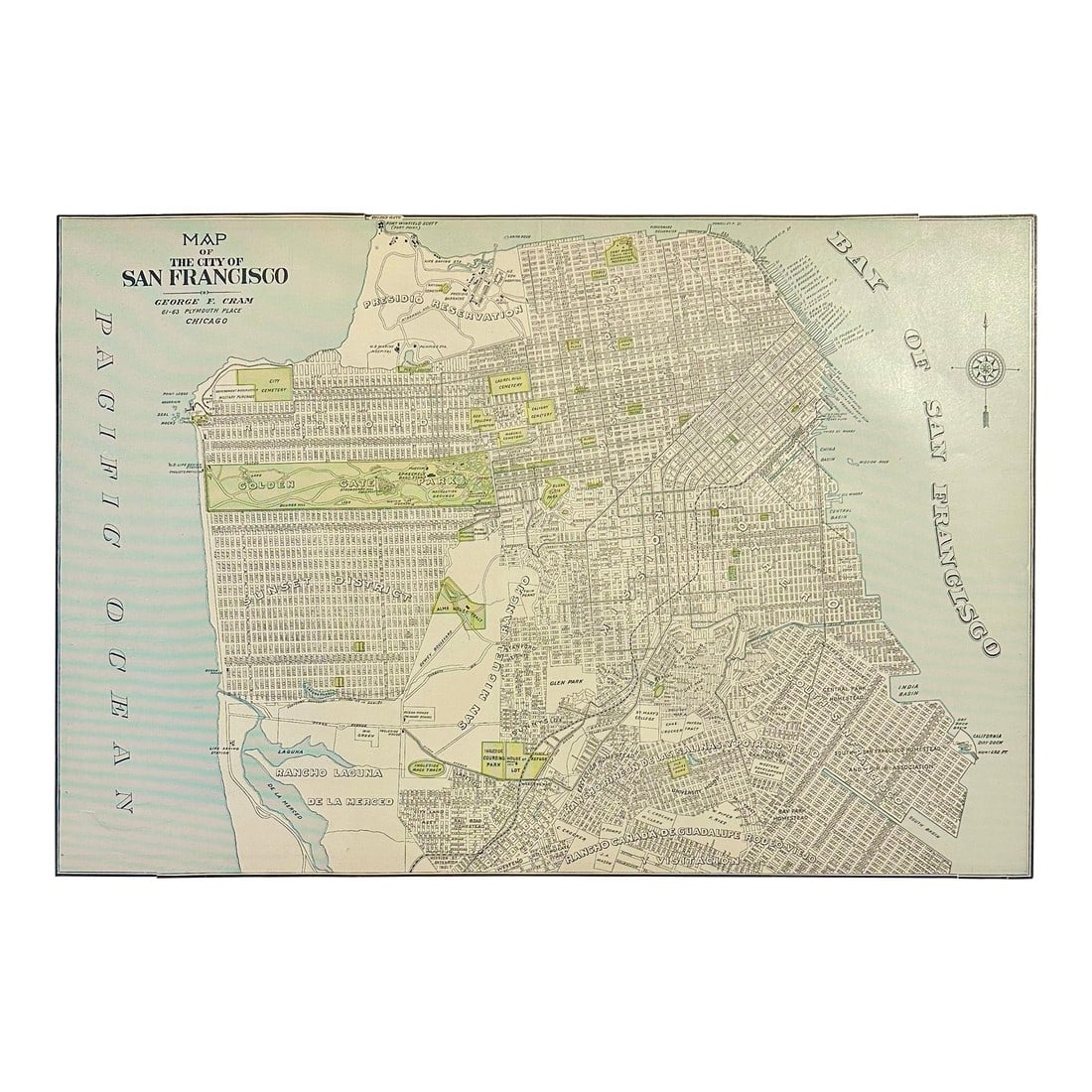 Map of the City of San Francisco – By George F. Cram, 1889 (1 of 4)
