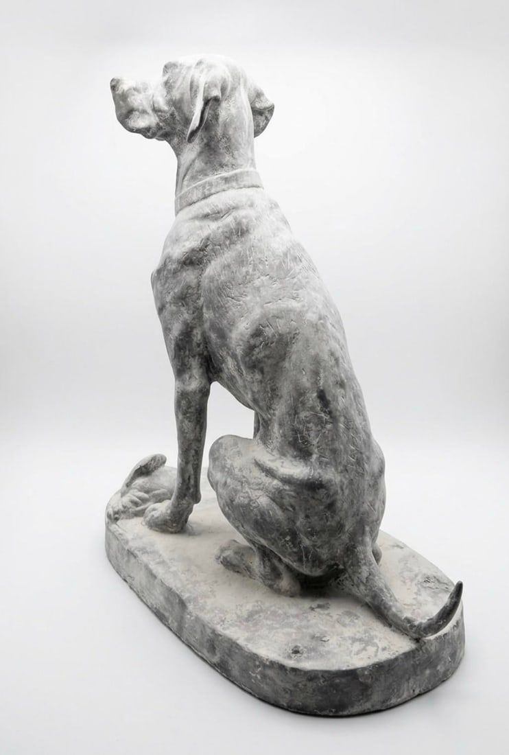 Vintage-Style Cast Iron Pointer Garden Sculpture - 2