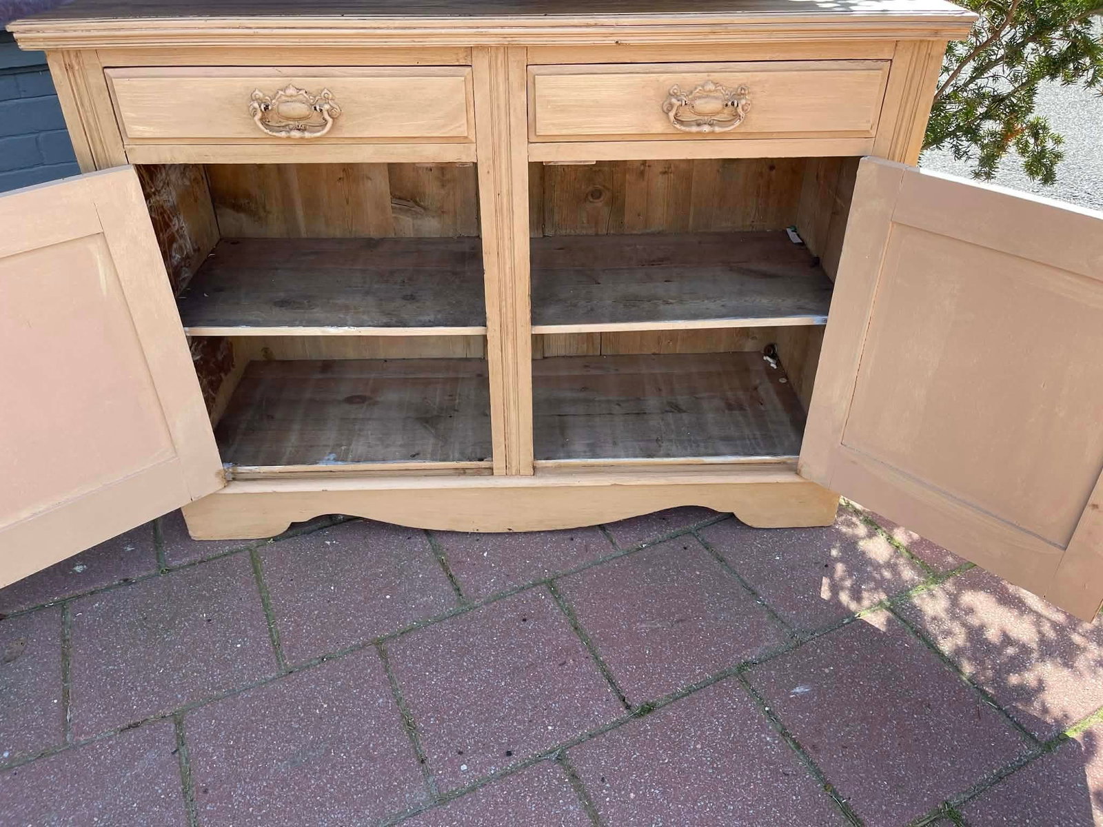 English Edwardian Painted Pine Cabinet Buffet Sideboard 1900s - 6