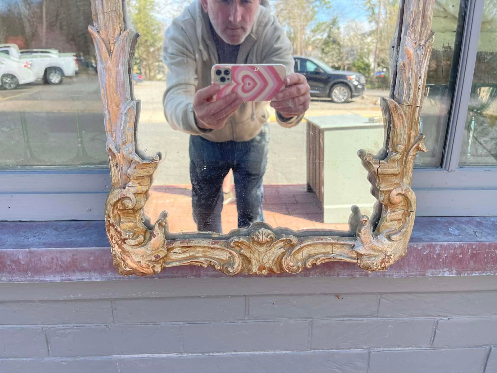 Chinoiserie Gilt MCM Hollywood Regency Mirror 1950s - 8