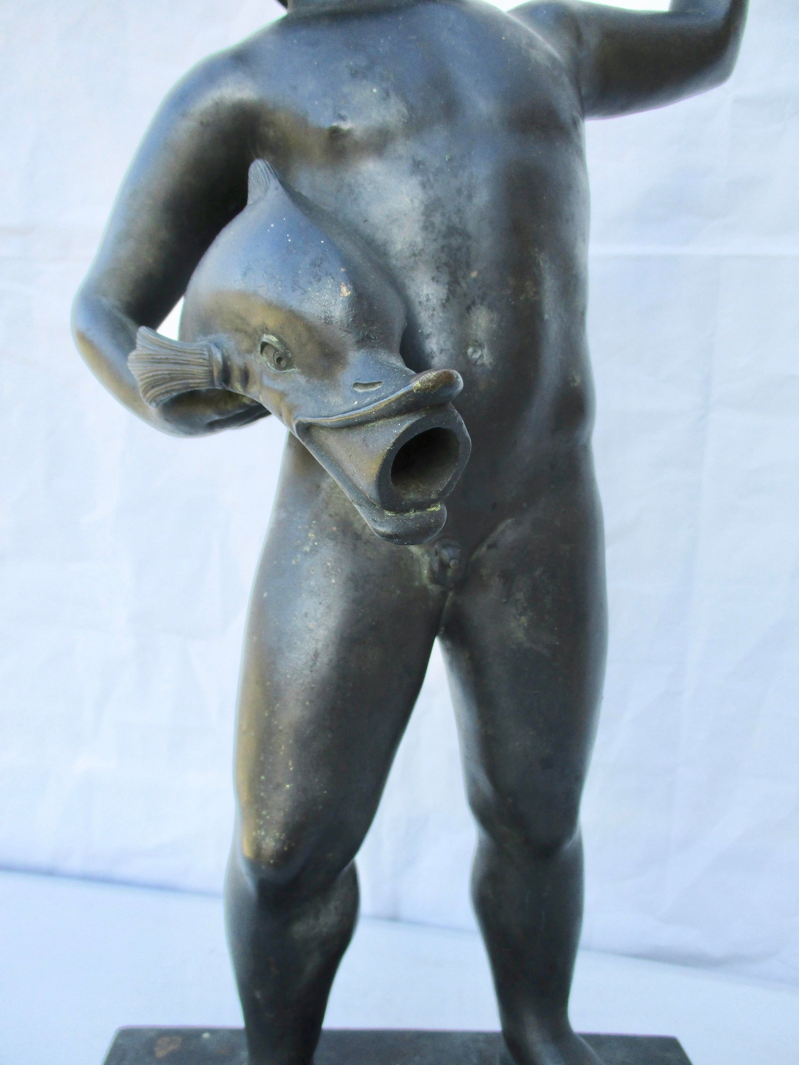 Grand Tour Bronze Puti With Dolphin Fountain - 5