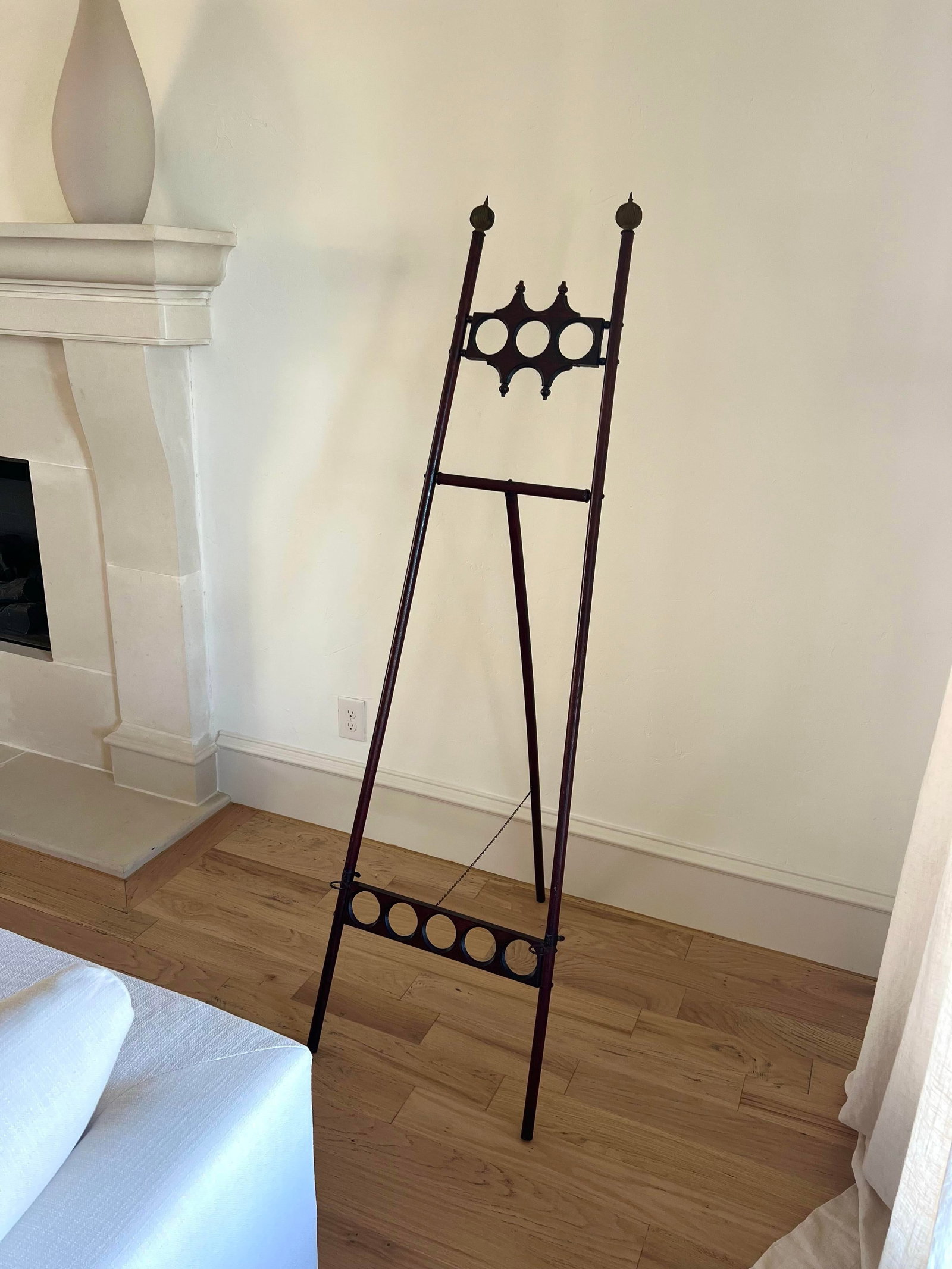 Exquisite Antique Eastlake Stick & Ball Easel, Sculptural Folding Artist Display Stand, Late Victori - 8