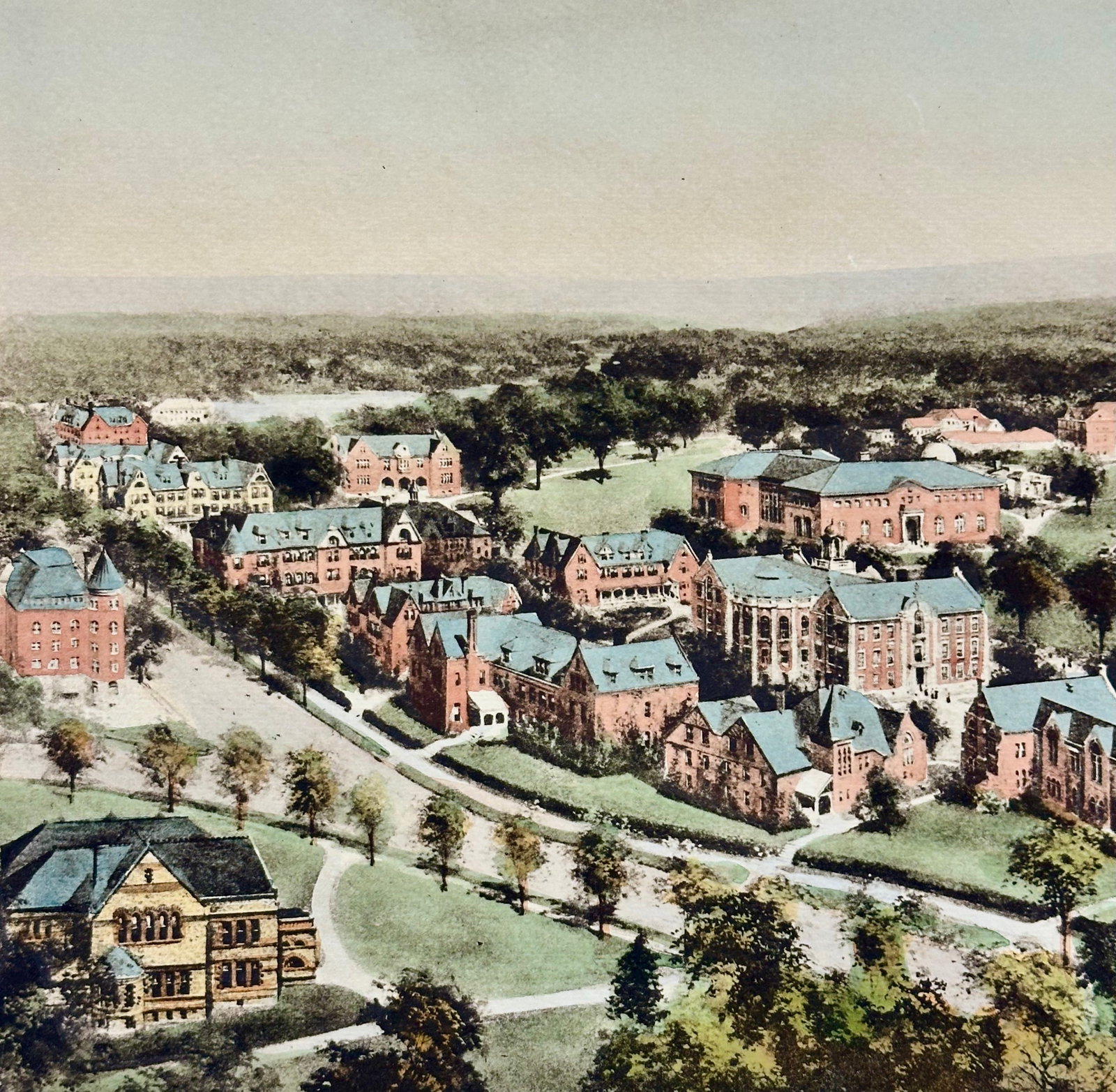 Smith College Engraving, After Richard Rummell, c.1913 "” Hand-Colored Print Wove Paper - 2