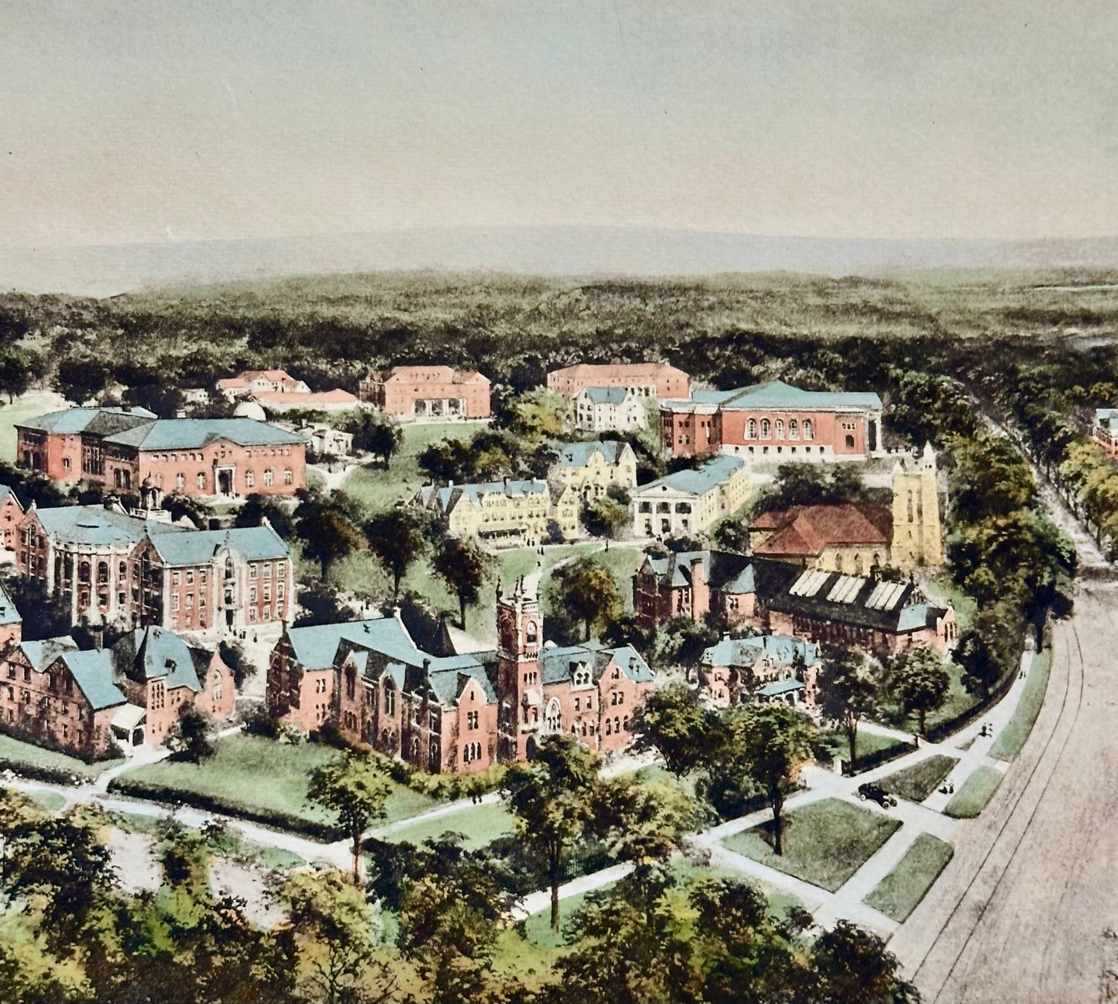 Smith College Engraving, After Richard Rummell, c.1913 "” Hand-Colored Print Wove Paper - 3