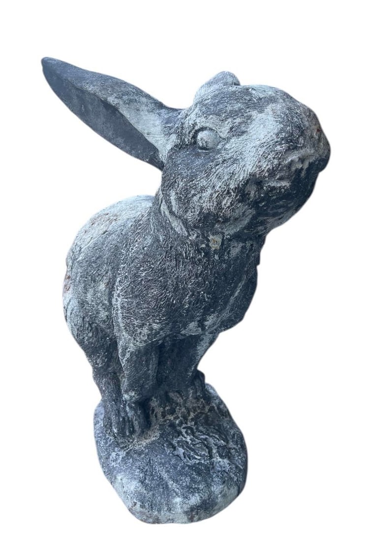 Cast Iron Jackrabbit Garden Statue - 2