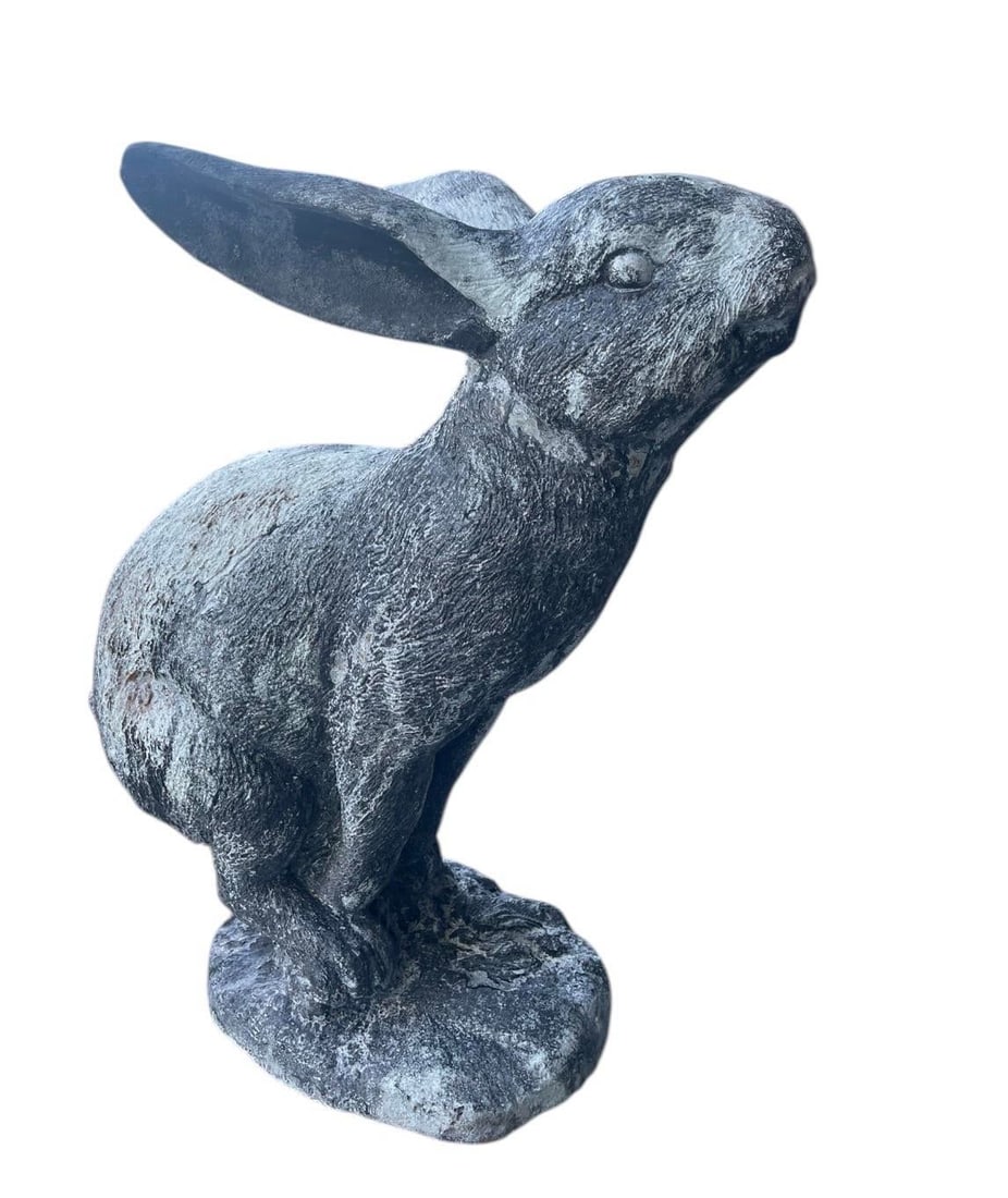 Cast Iron Jackrabbit Garden Statue - 3
