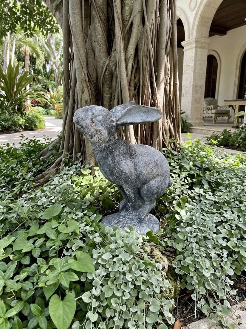 Cast Iron Jackrabbit Garden Statue - 7