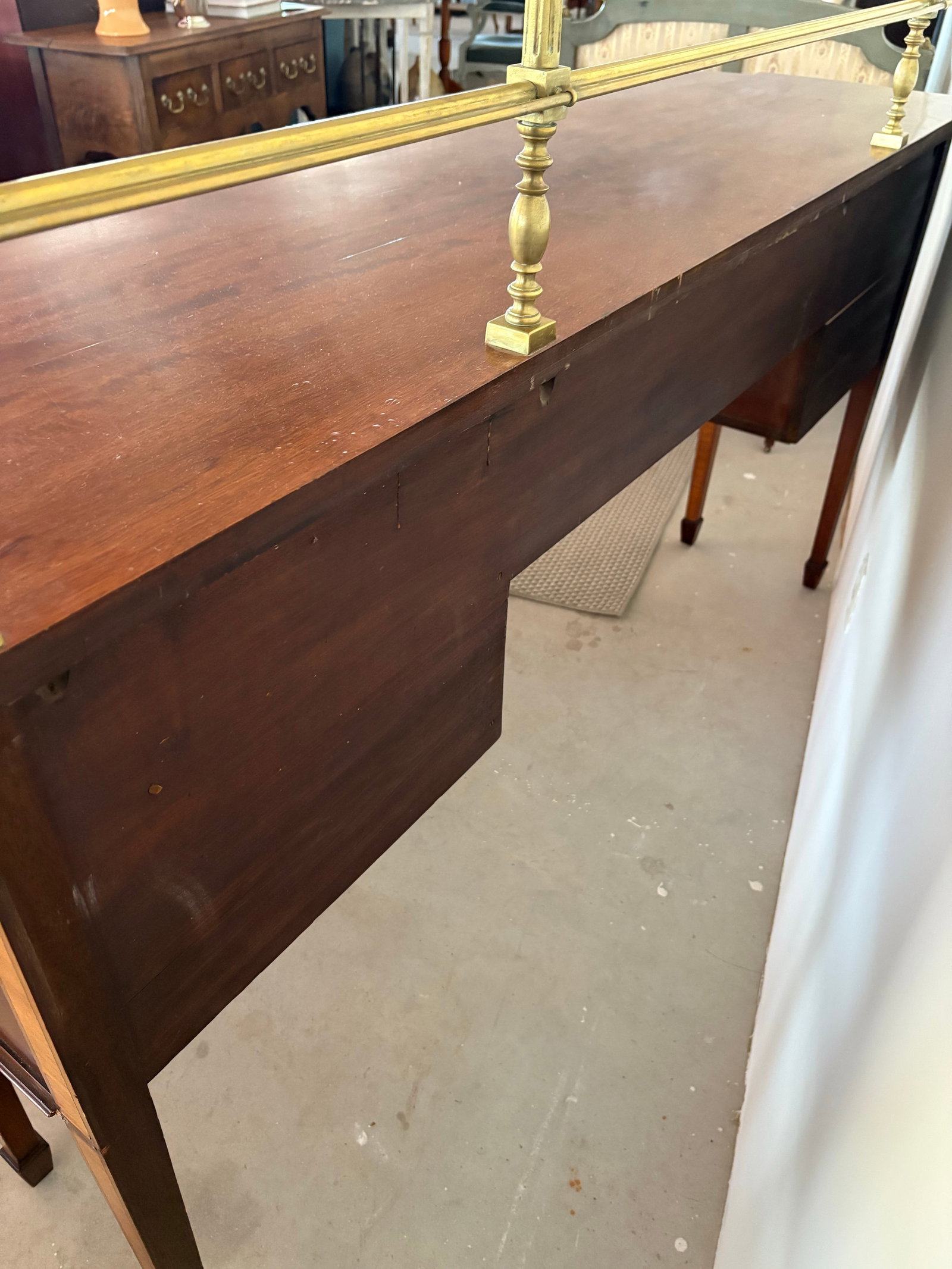 English George III Inlaid Sideboard With Banding and Marquetry, 19th Century - 11