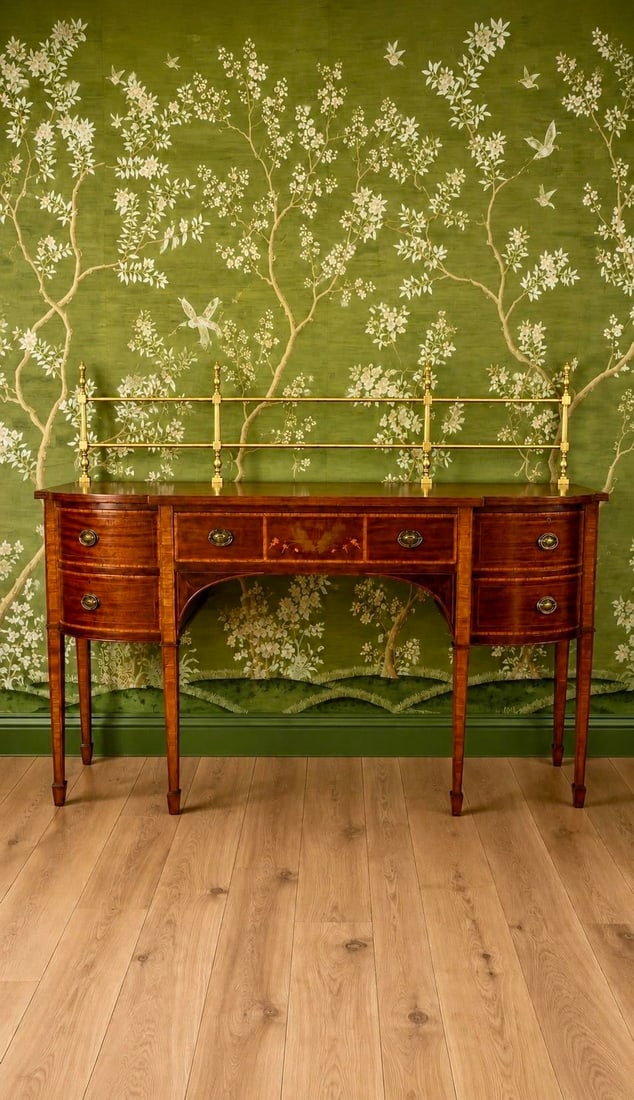 English George III Inlaid Sideboard With Banding and Marquetry, 19th Century - 12