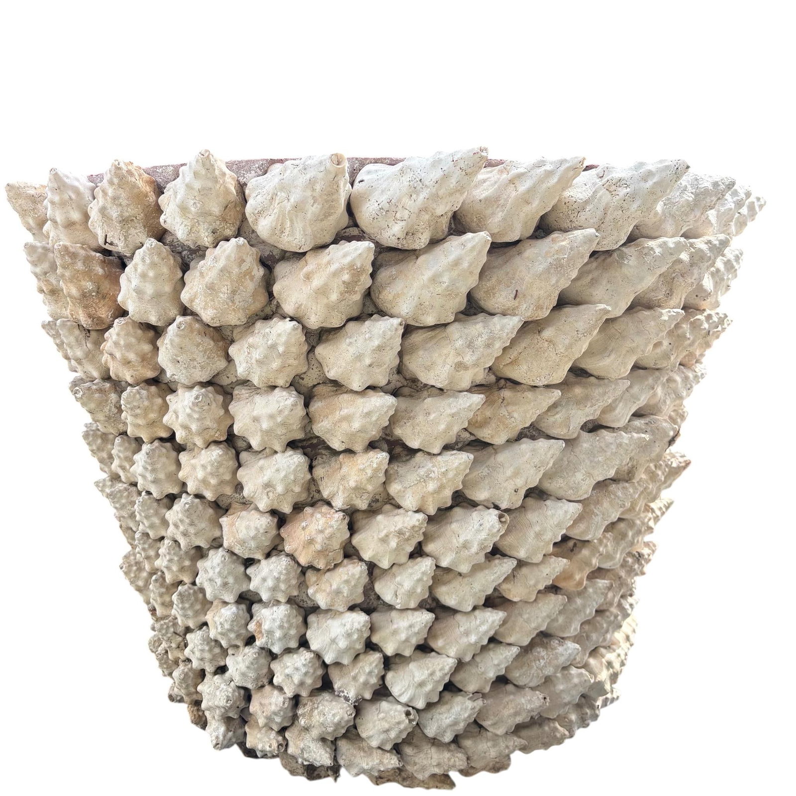 Monumental Italian Coquillage Shell-Encrusted Terracotta Planter, Mid-20th Century - 11