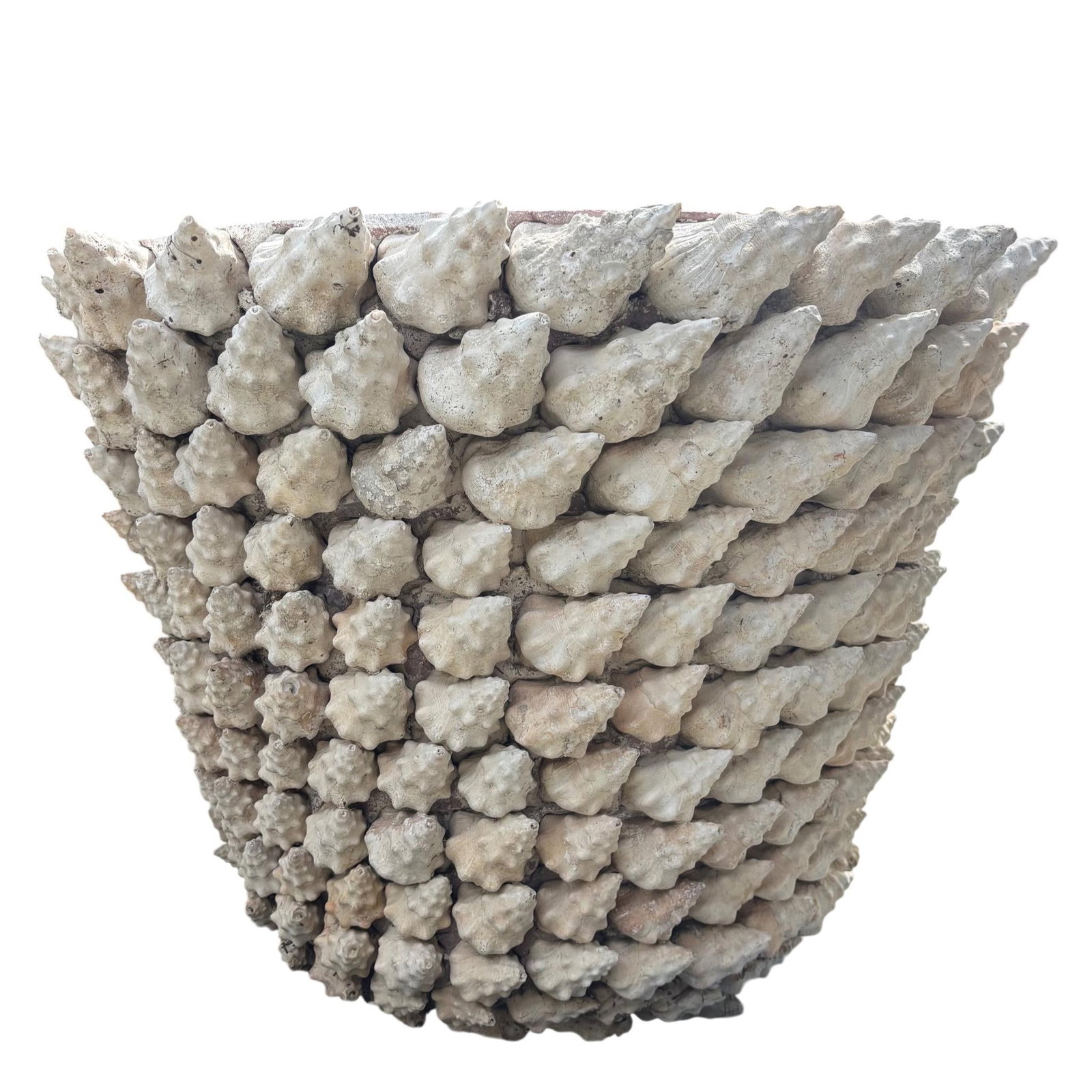 Monumental Italian Coquillage Shell-Encrusted Terracotta Planter, Mid-20th Century - 13